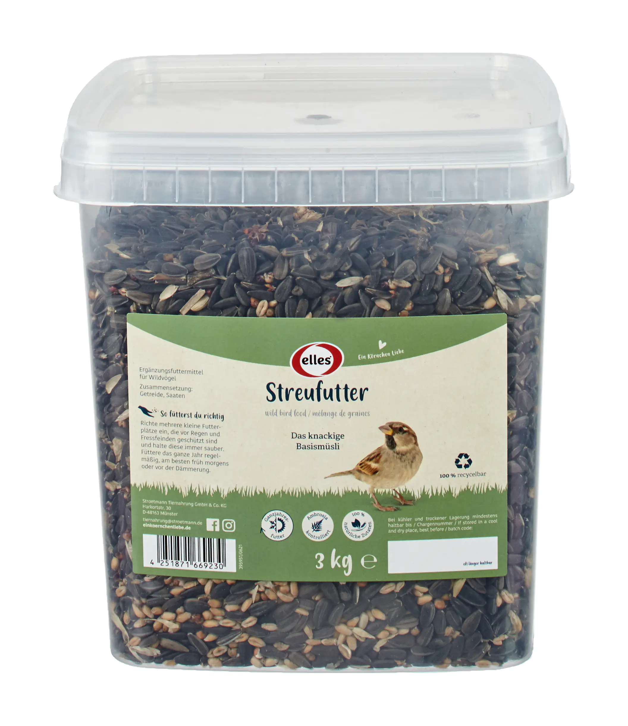 4251871669230_01 Elles Streufutter für Wildvögel 3 kg