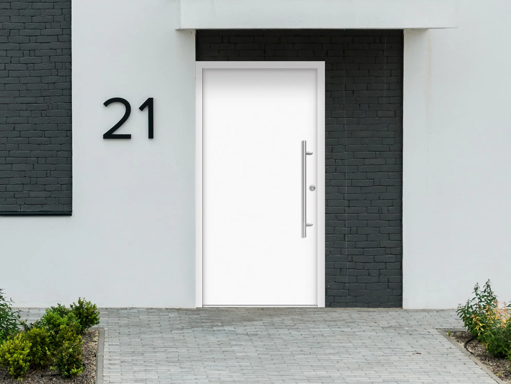 Splendoor Haustür Passivedoor Premium B05 Weiß DIN Rechts 100 x 210 cm