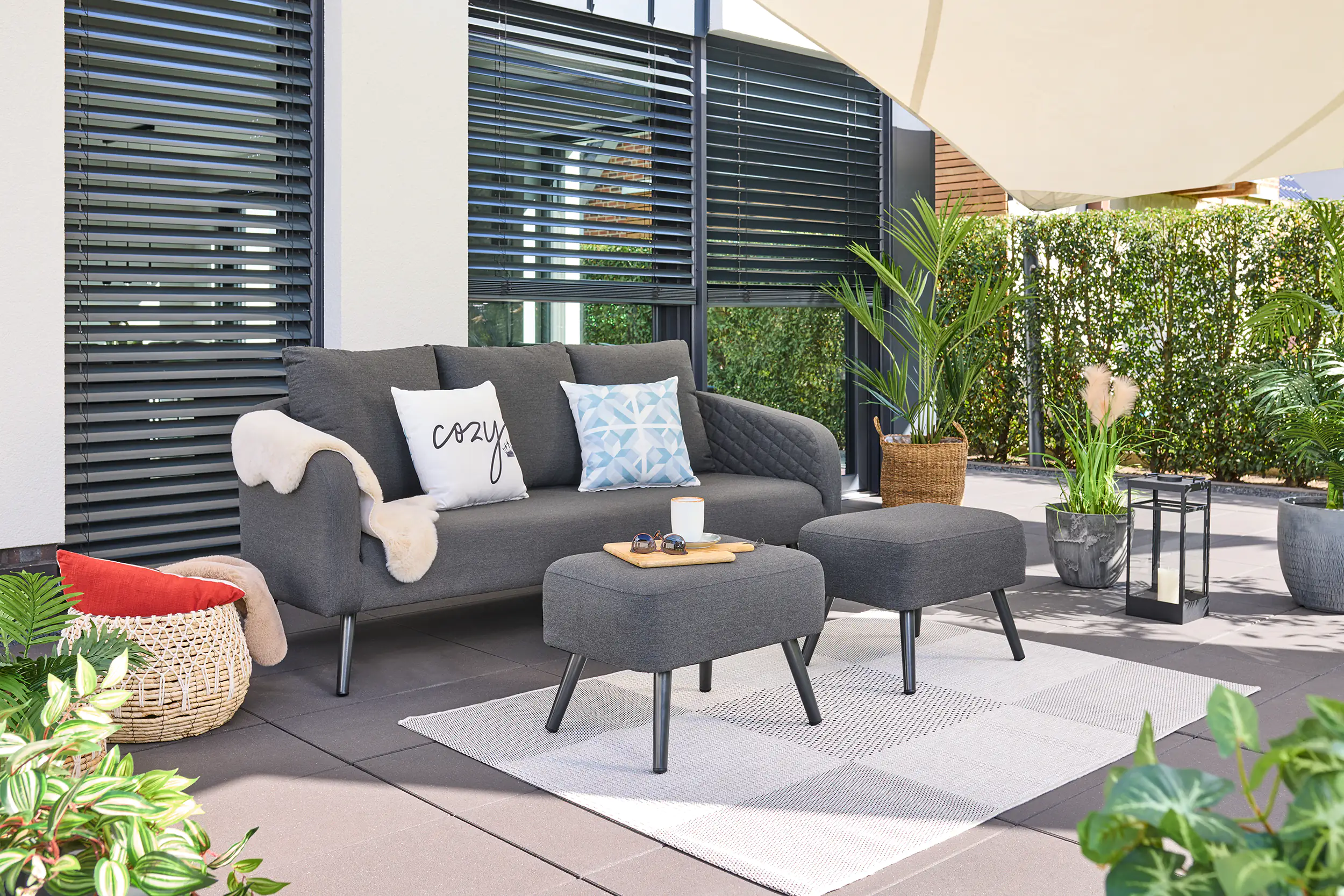 Primaster Lounge Möbelset Estoril mit wetterfestem Bezug