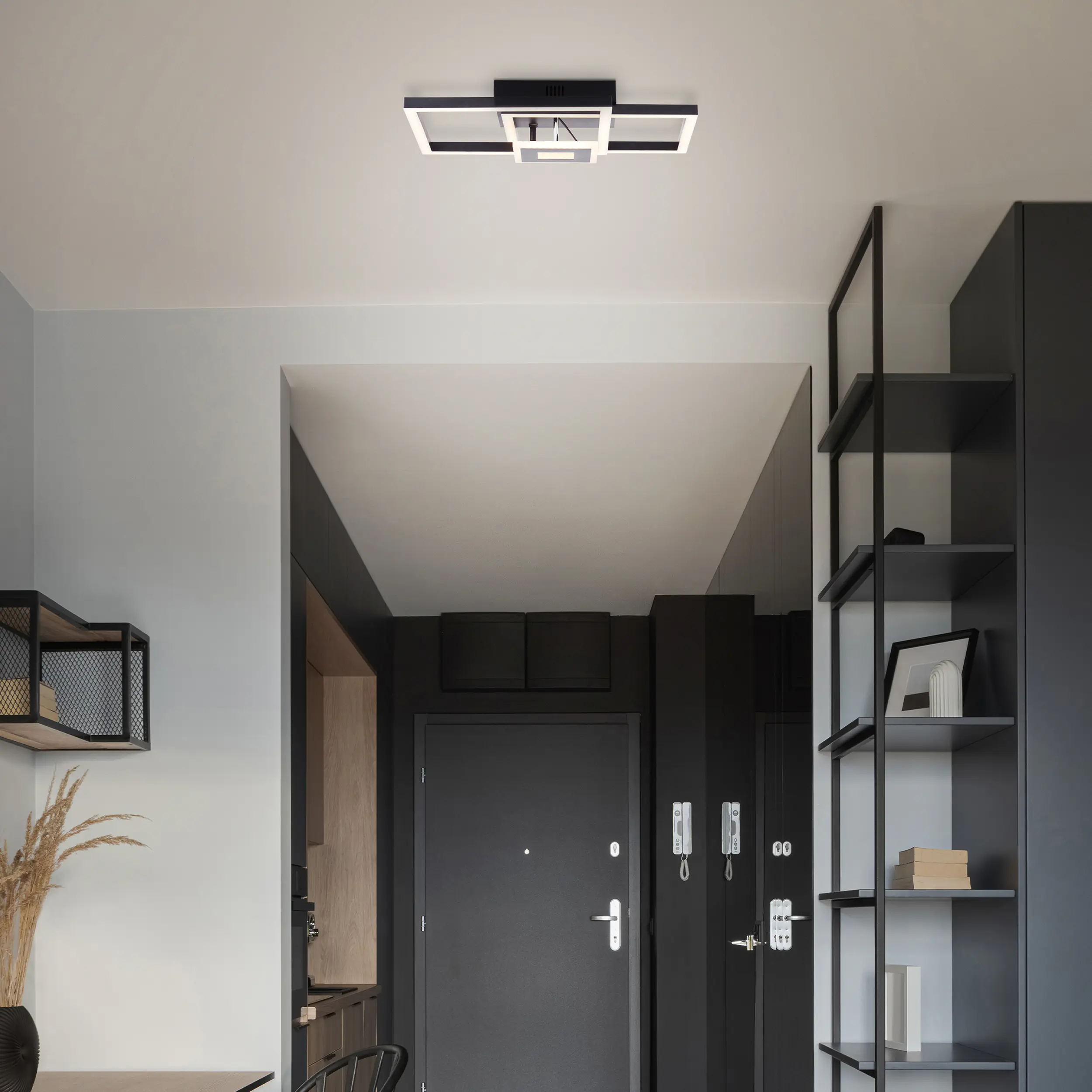 Brilliant Leuchten LED Deckenleuchte Bray 22W, warmweiß, Metall/Glas