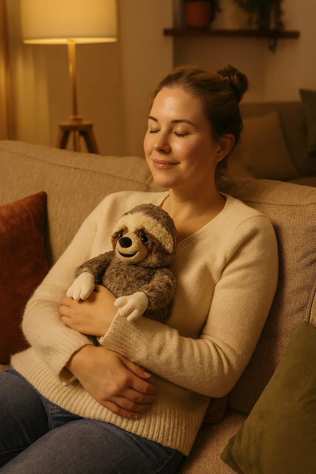 Warmies Wärmekuscheltier Faultier braun