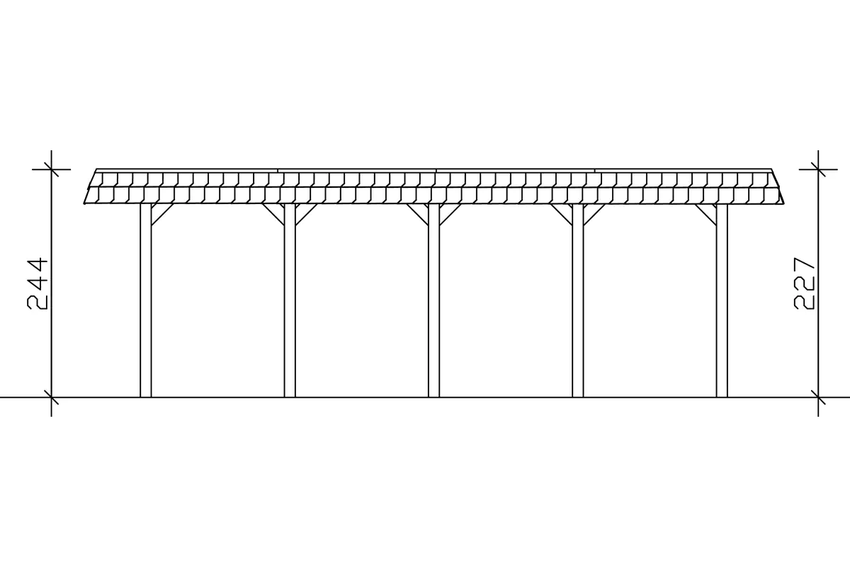 4018211034048_04 SKAN HOLZ Carport Spreewald 396 x 741 cm mit EPDM-Dach, schwarze Blende