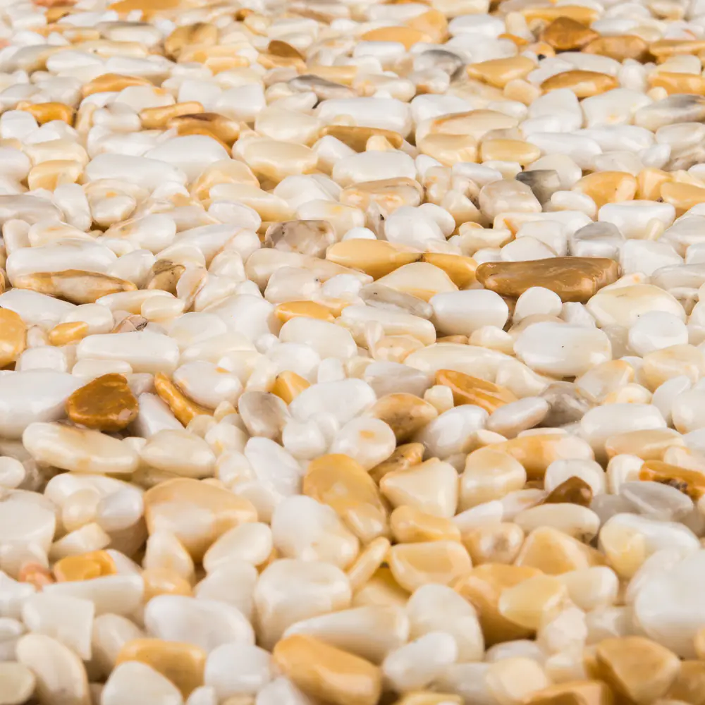 RAVELLO Steinteppich Boden Indoor Körnung Gross Farbe gelb 26 kg Set