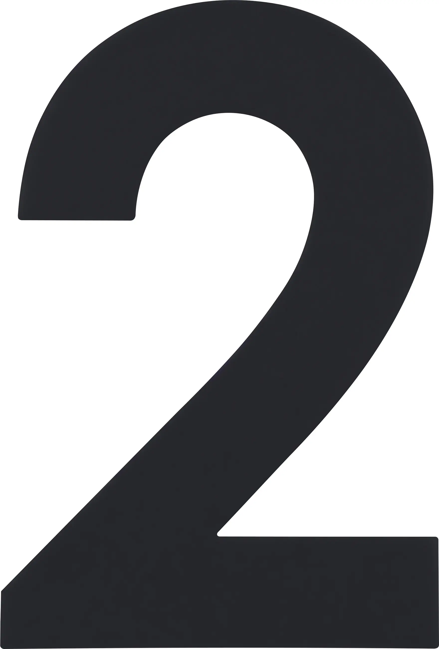 Alpertec Hausnummer 1 Edelstahl schwarz matt 12 x 8 cm