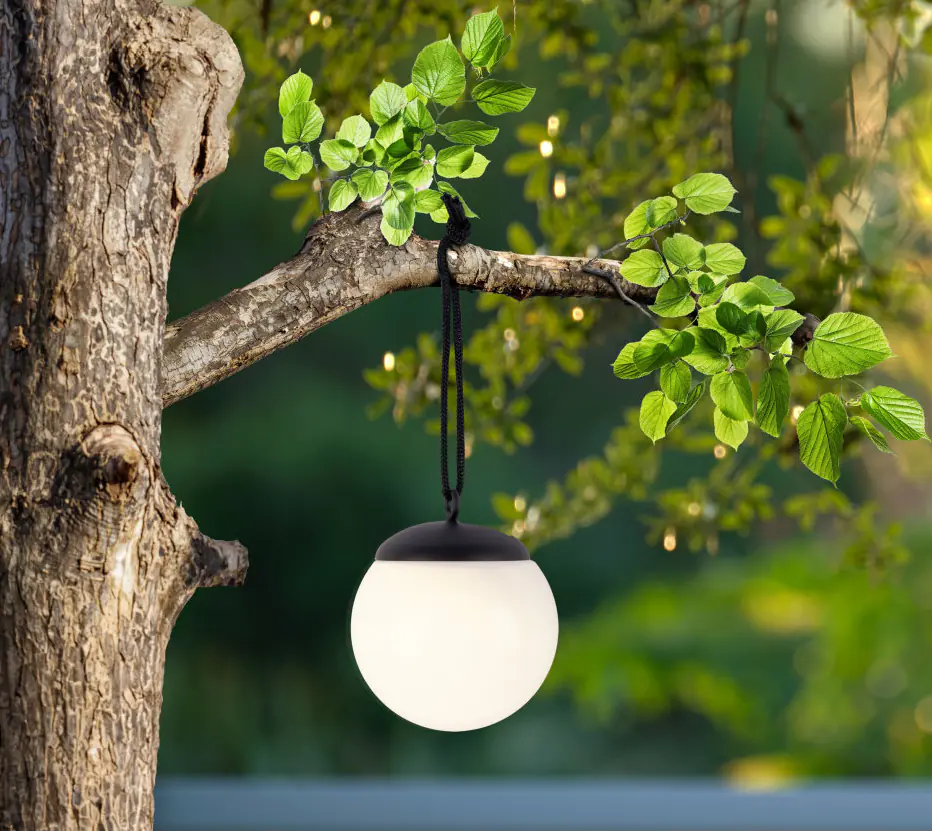 Light & More LED Solarleuchte 3er Set schwarz
