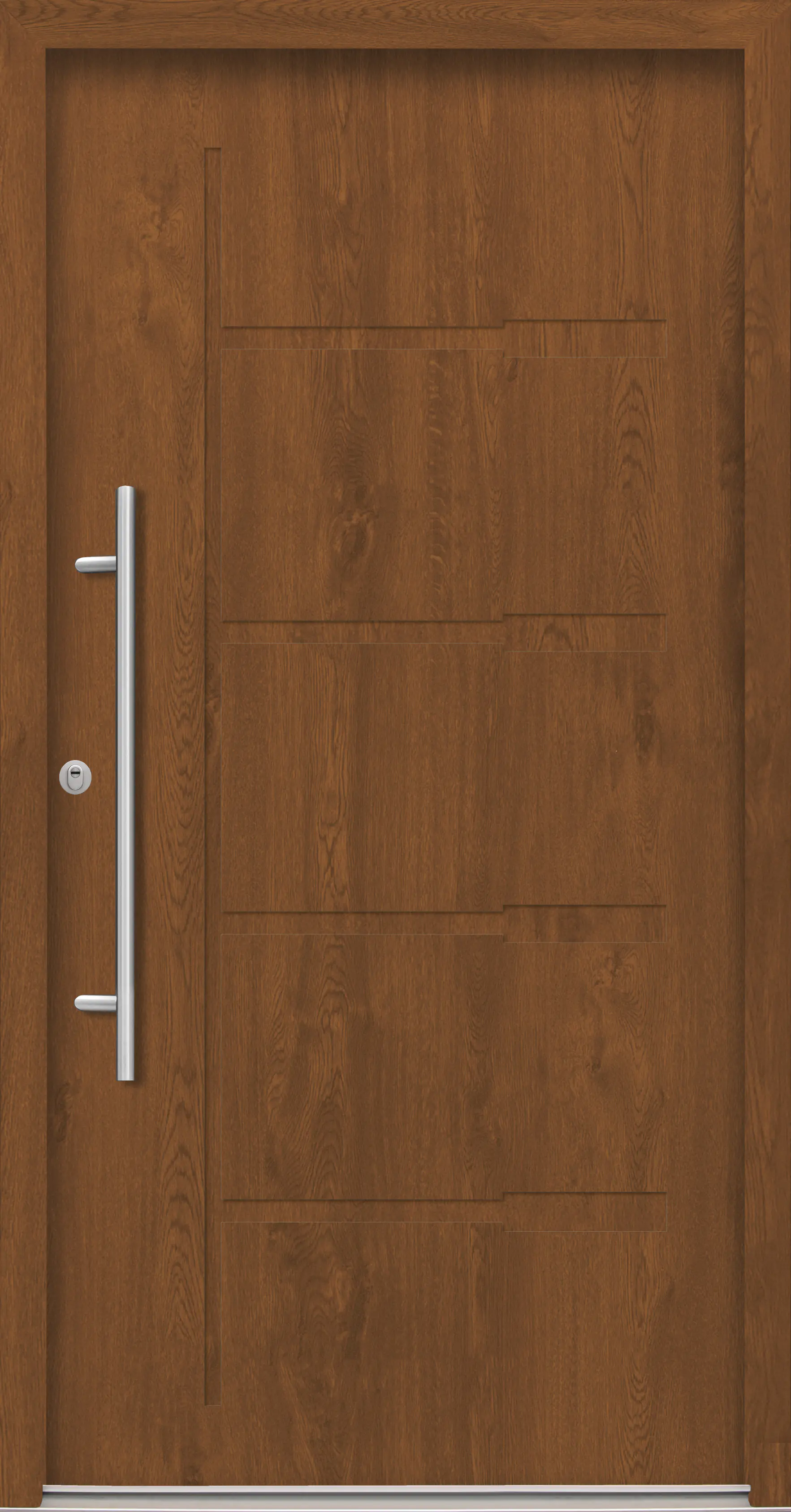 Splendoor Haustür Passivedoor Premium H1 RC2 Golden Oak DIN Links 110 x 210 cm