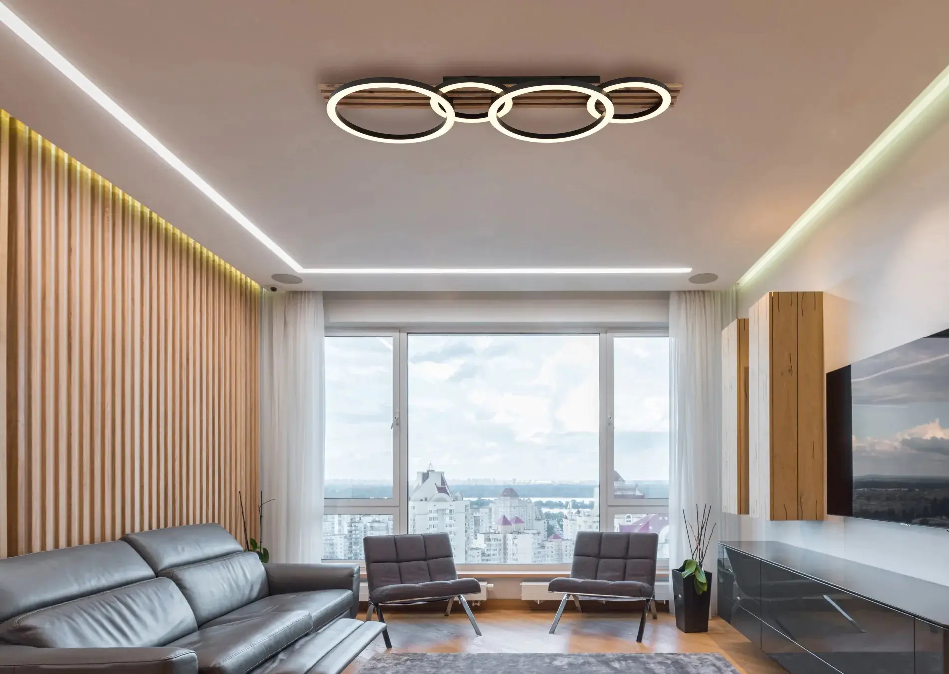 Globo LED-Deckenleuchte TISHA 4 Ringe Globo LED-Deckenleuchte TISHA 4 Ringe