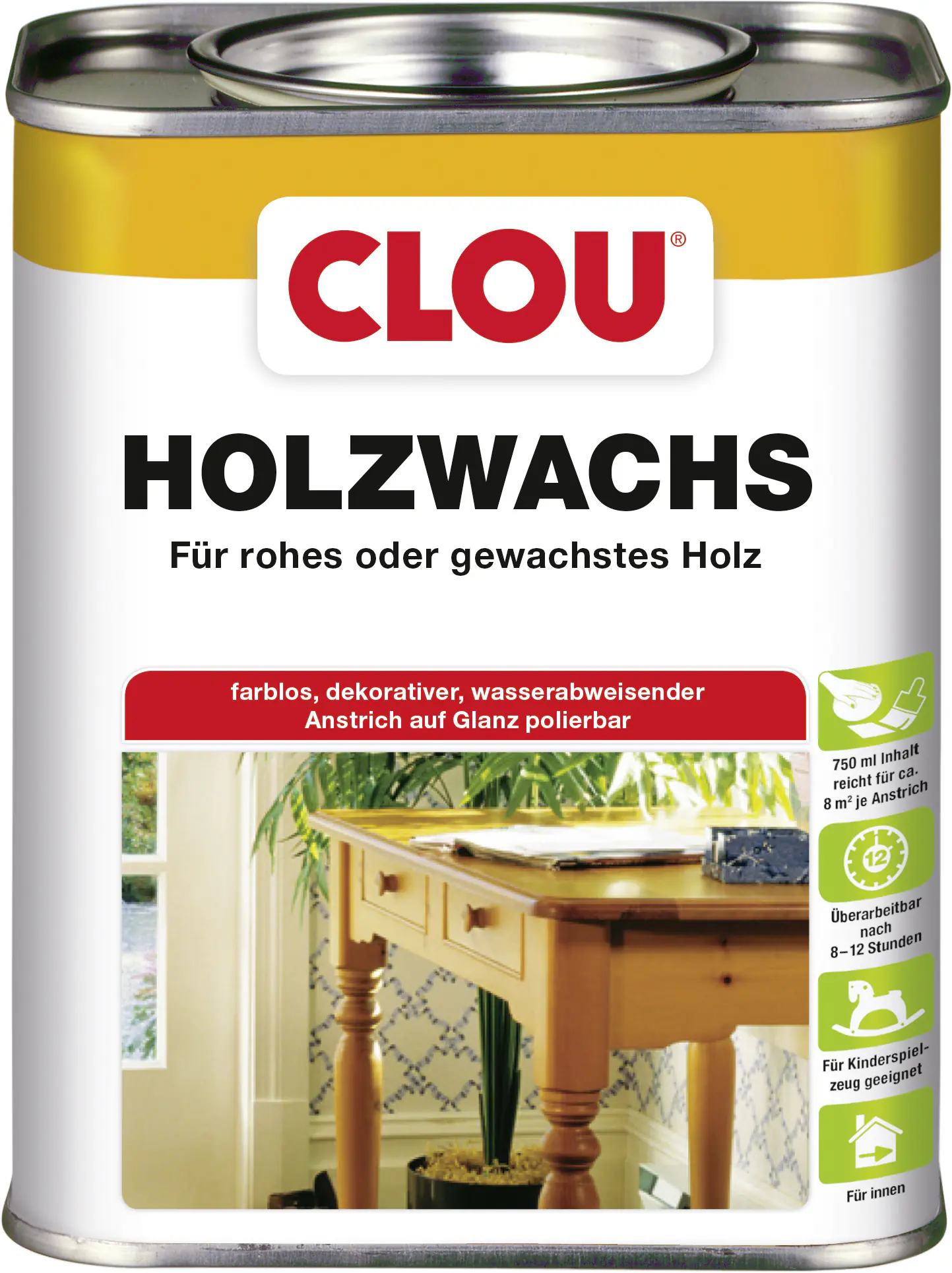 Clou Holzwachs W1 750 ml farblos