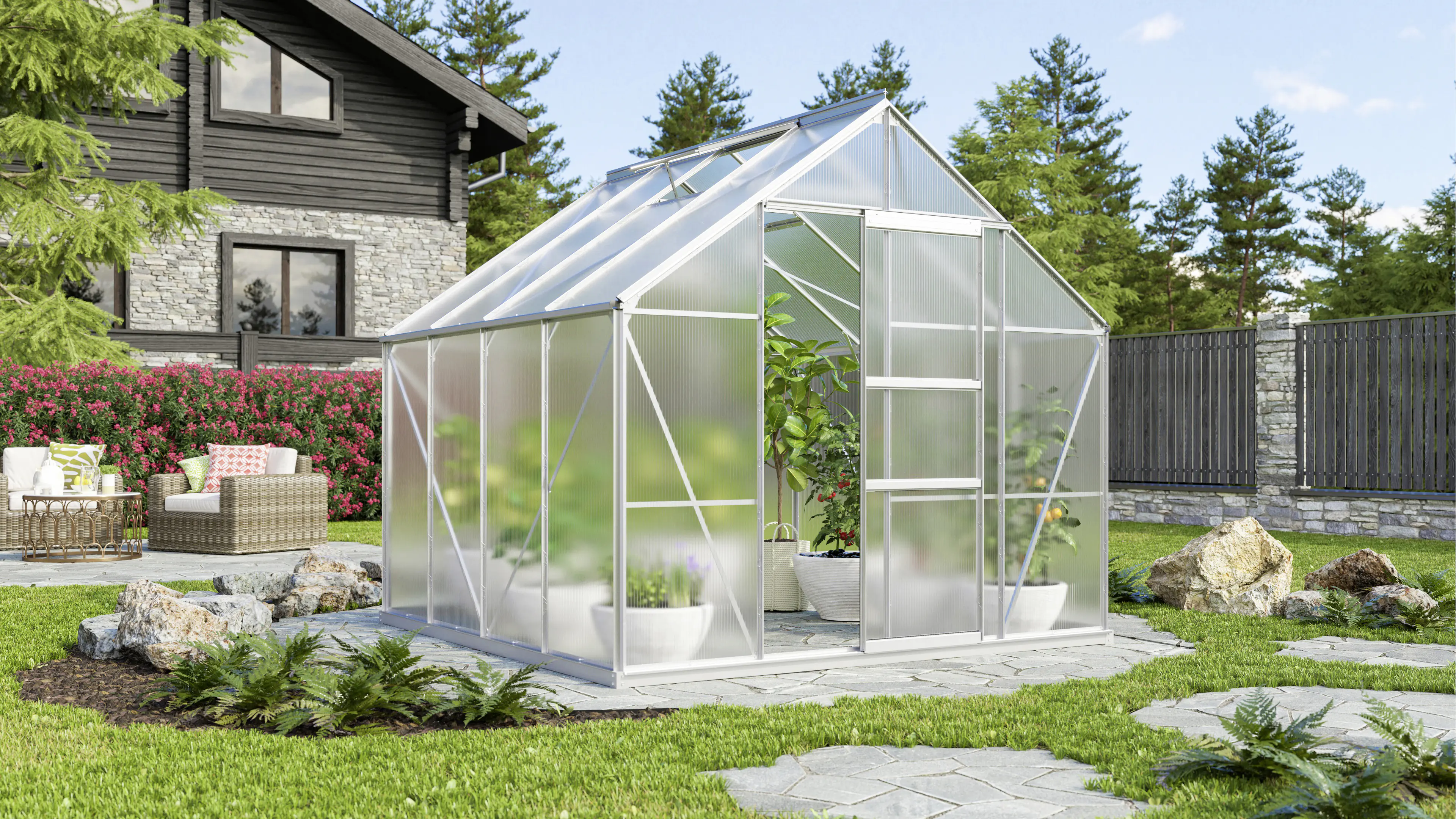 Vitavia Gewächshaus Merkur 6700 254 x 254 cm 6 mm Hohlkammerplatten