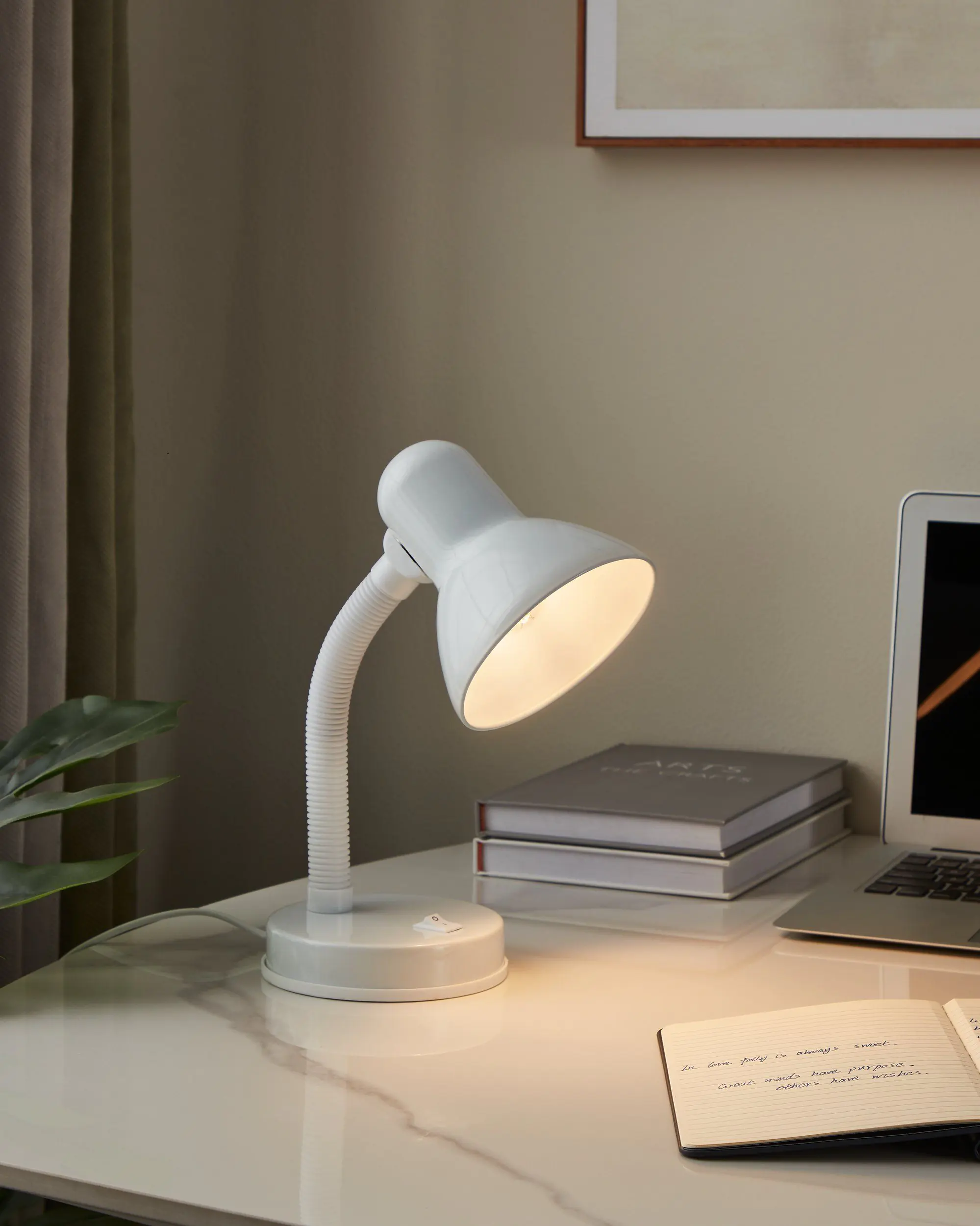 Eglo Tischleuchte Basic weiß 30 cm E27