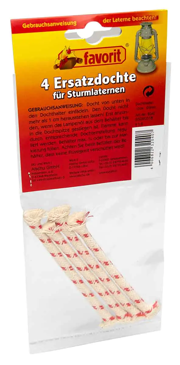 Favorit Ersatzdocht für Sturmlaterne 4er Pack, rund