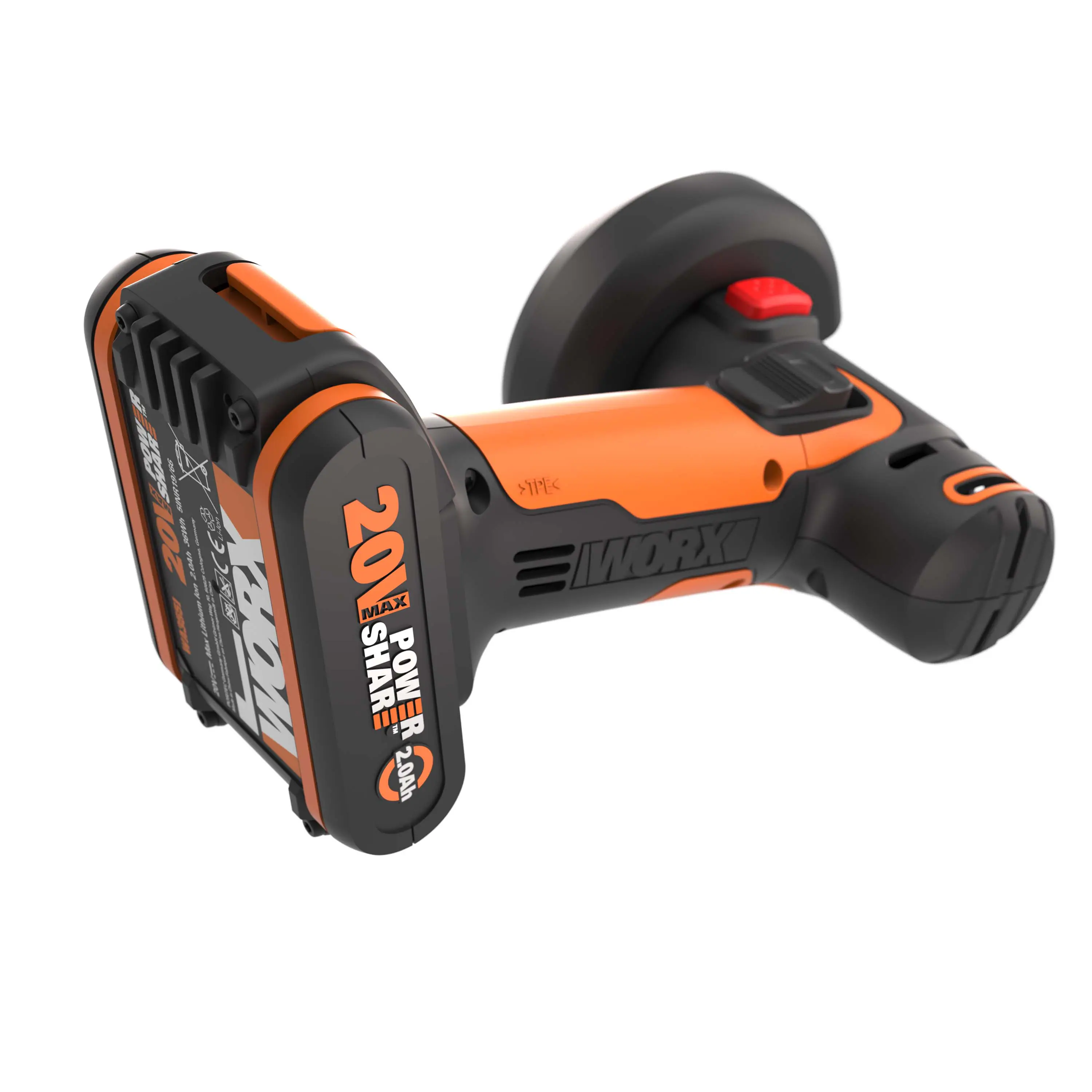 Worx Mini Akku-Winkelschleifer Chopper WX801 20 V inkl. Akku 2 Ah & Ladegerät Worx Mini Akku-Winkelschleifer Chopper WX801 20 V inkl. Akku 2 Ah & Ladegerät