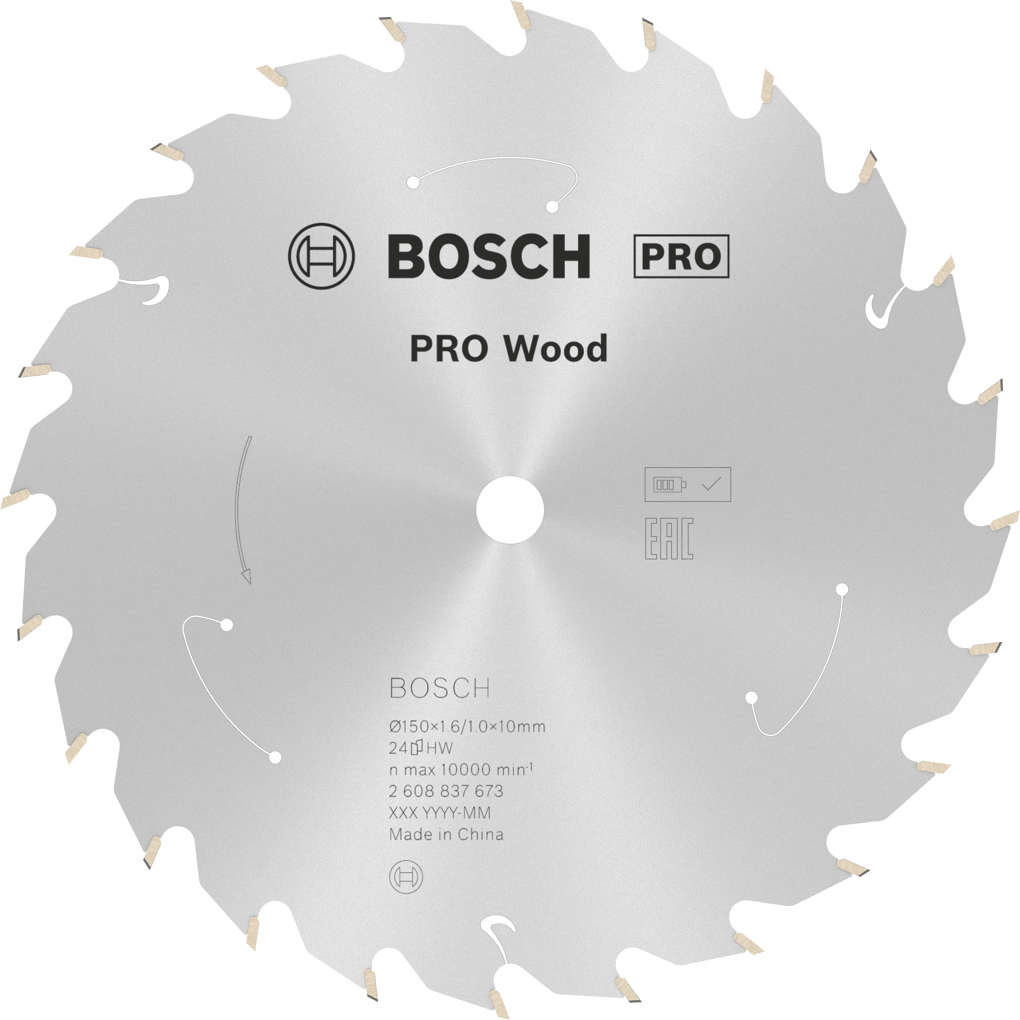 Bosch PRO Wood cordless Kreissägeblatt 150 x 1,6 x 10 mm T24