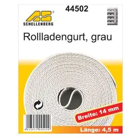 Schellenberg Rollladengurt grau Breite 14 mm - Länge 4,5 m