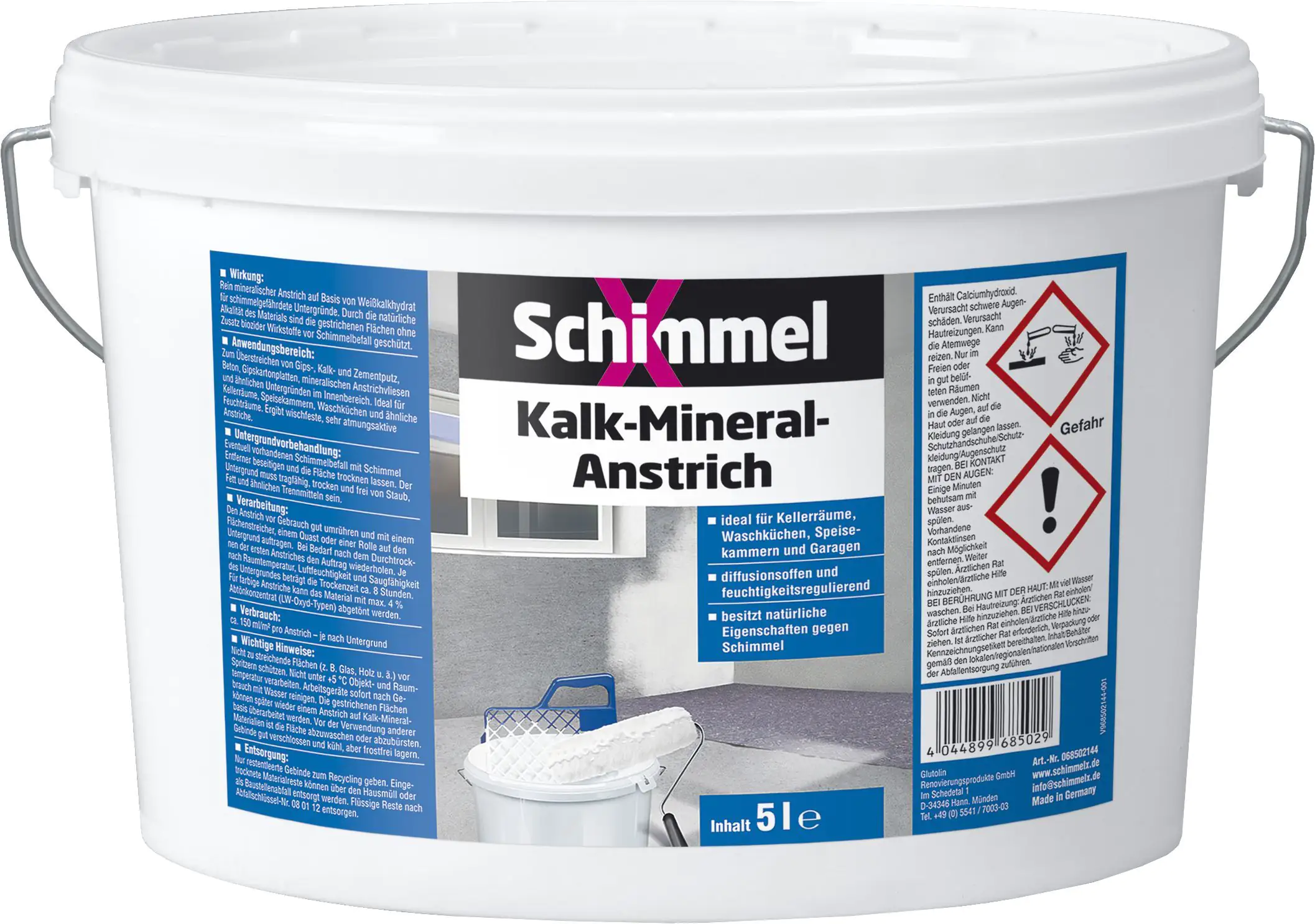 4044899685029 Schimmel X Kalk-Mineral-Anstrich 5 L