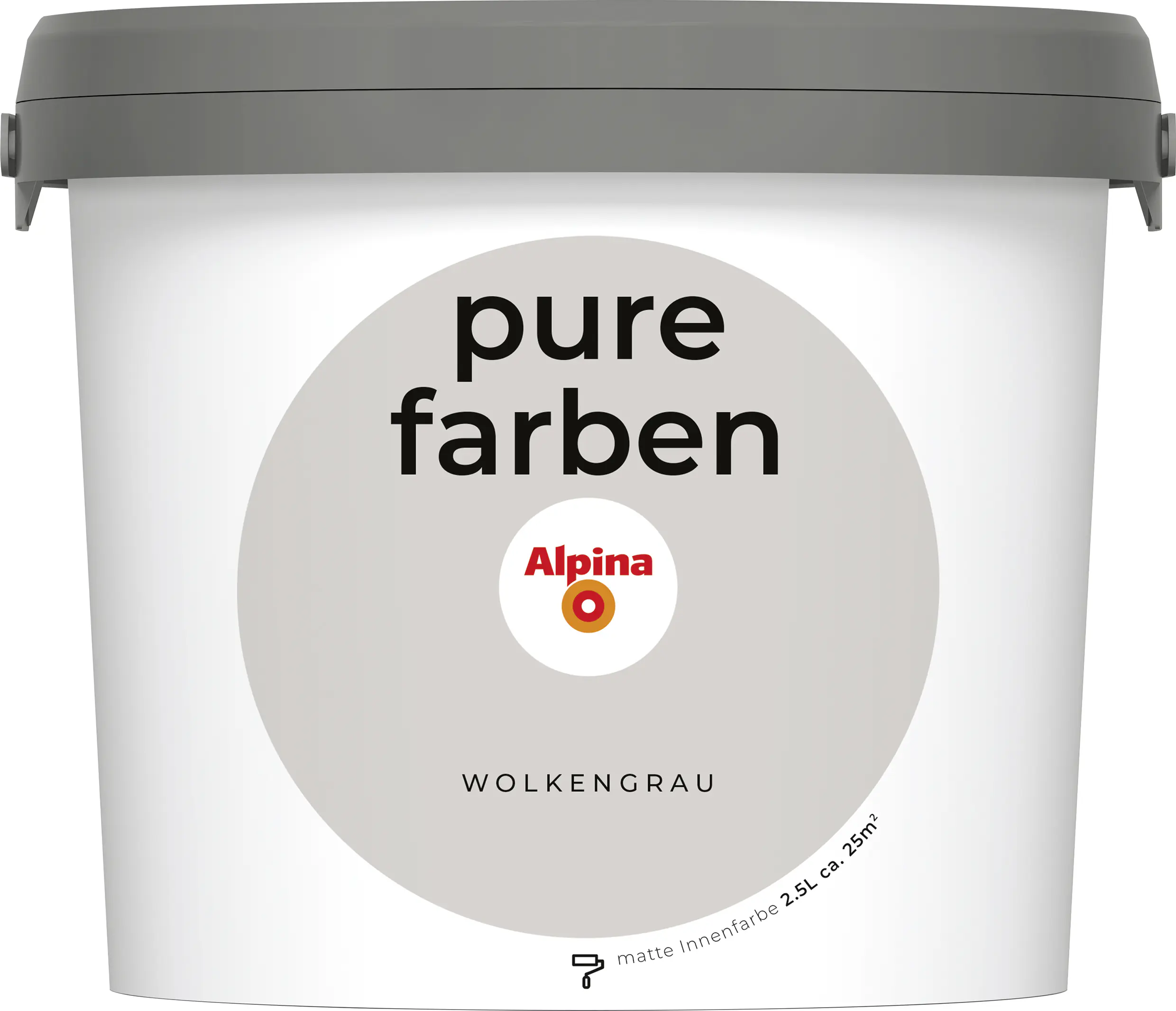 Alpina Pure Farben Wandfarbe wolkengrau 2,5 L