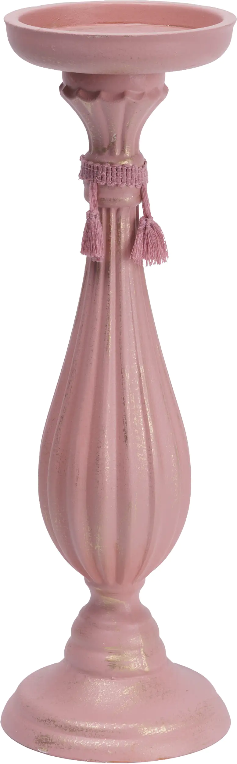 TrendLine Kerzenhalter Holz Ø 11 x 28 cm rosa TrendLine Kerzenhalter Holz Ø 11 x 28 cm rosa