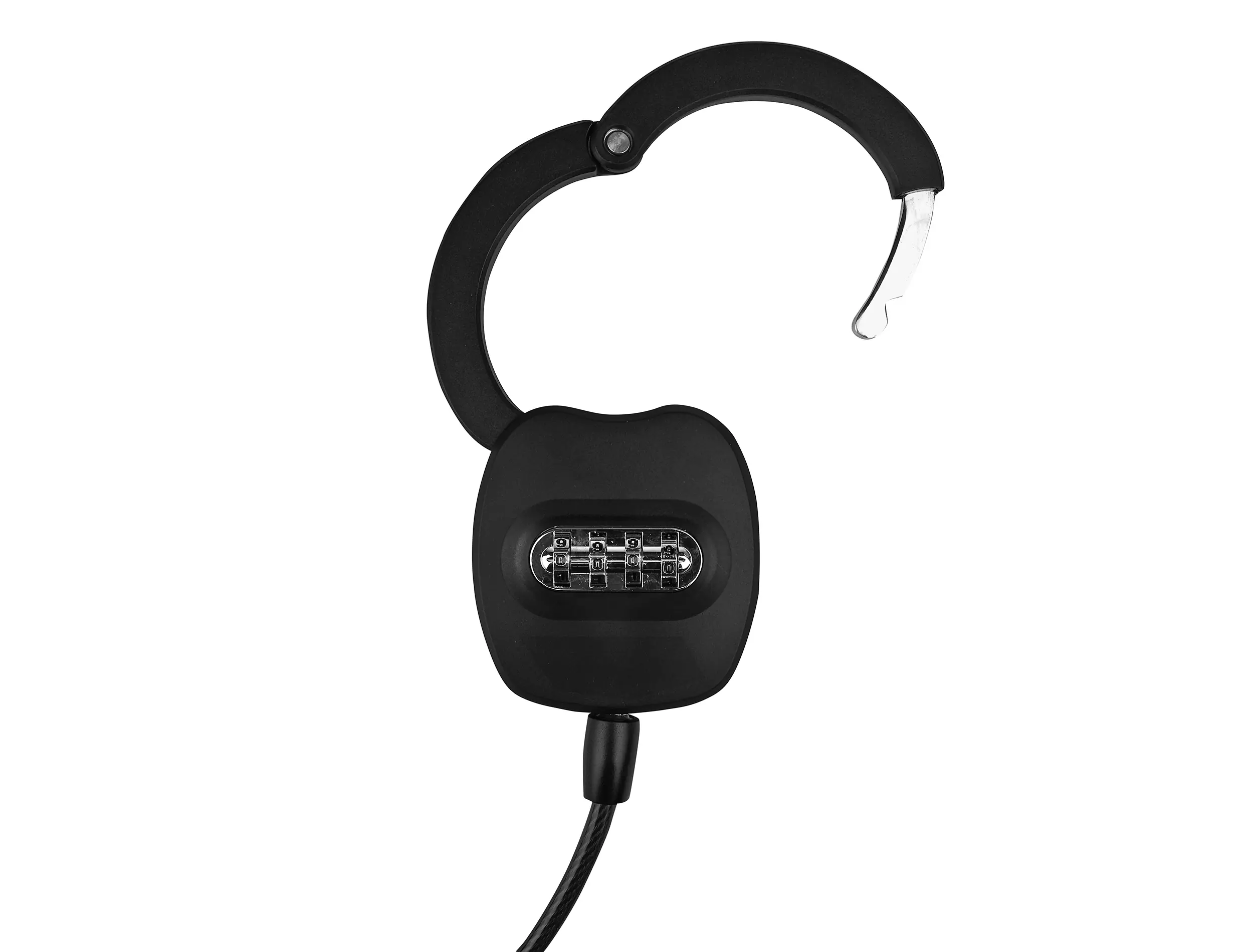 EUFAB Fahrradschloss Handschelle mit 2x Schlüssel 128 cm schwarz