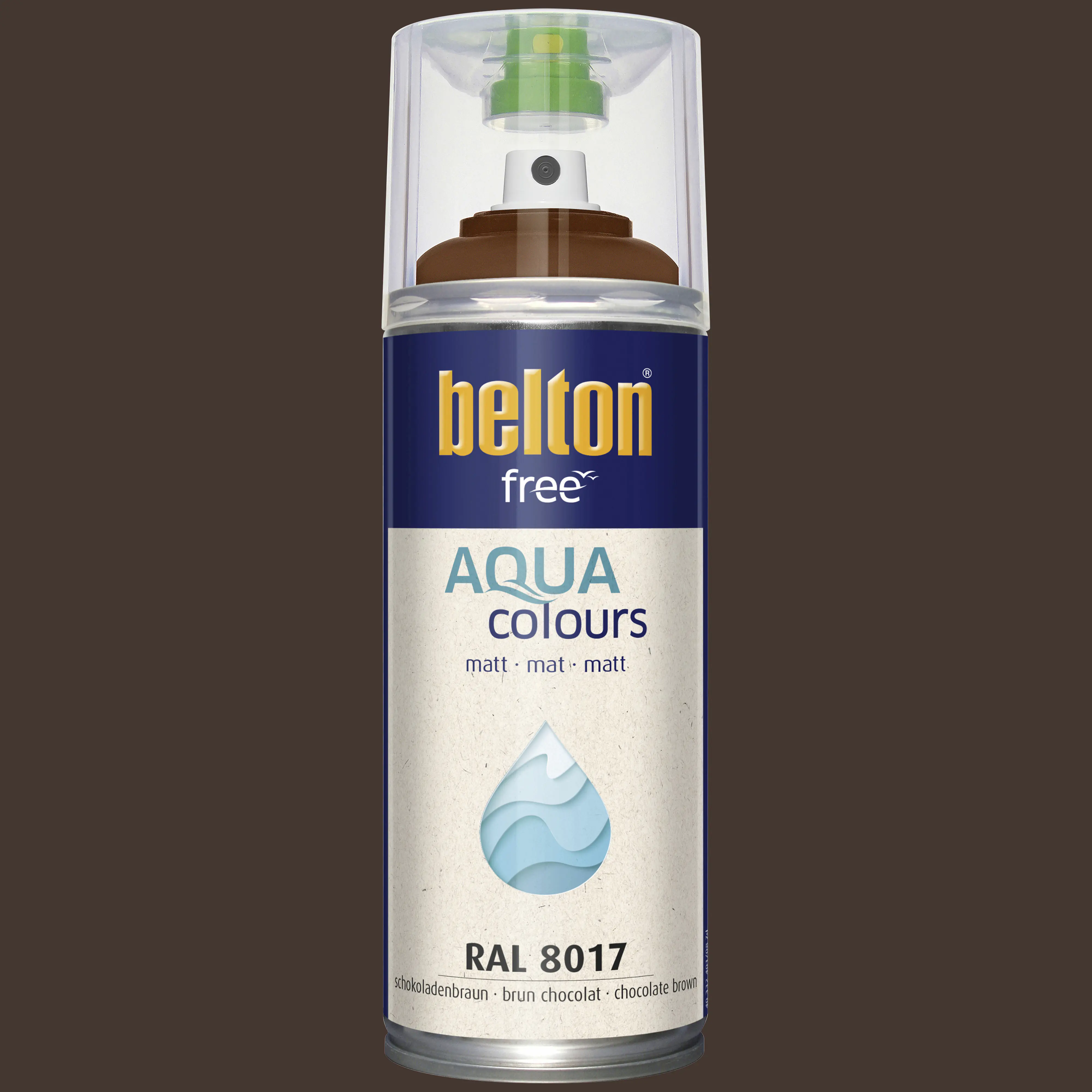 belton free Lackspray AQUAcolours 400 ml schokobraun matt