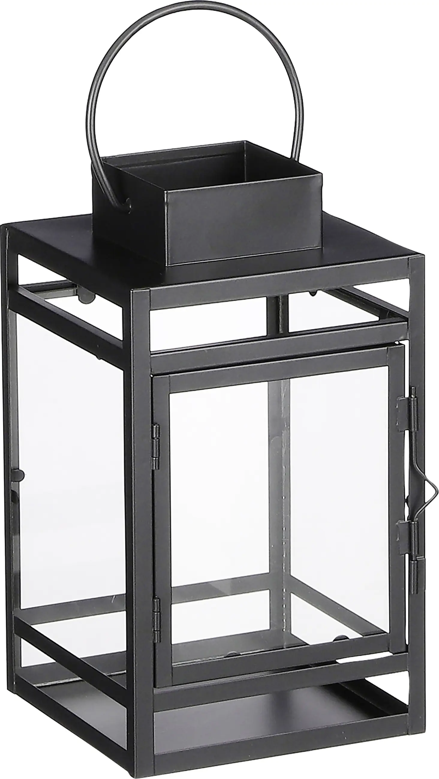 Mica Laterne Storm schwarz Eisen 23 x 13 x 13,5 cm