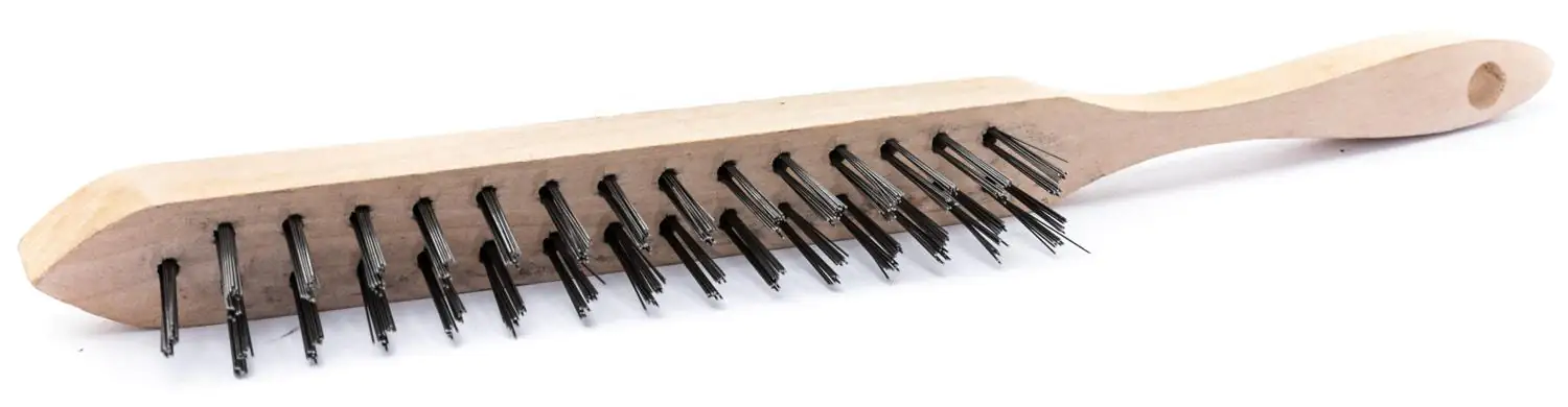 TrendLine Drahtbürste 2-reihig Stahl mit Holzgriff TrendLine Drahtbürste 2-reihig Stahl mit Holzgriff