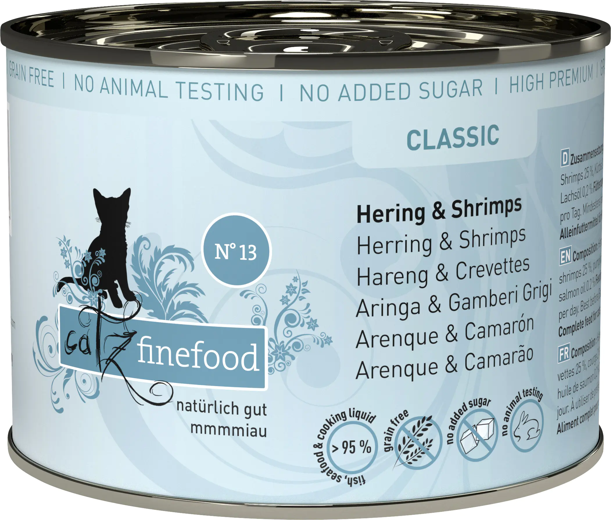 Catz Finefood Katzenfutter Classic No. 13 Hering & Shrimps 200 g