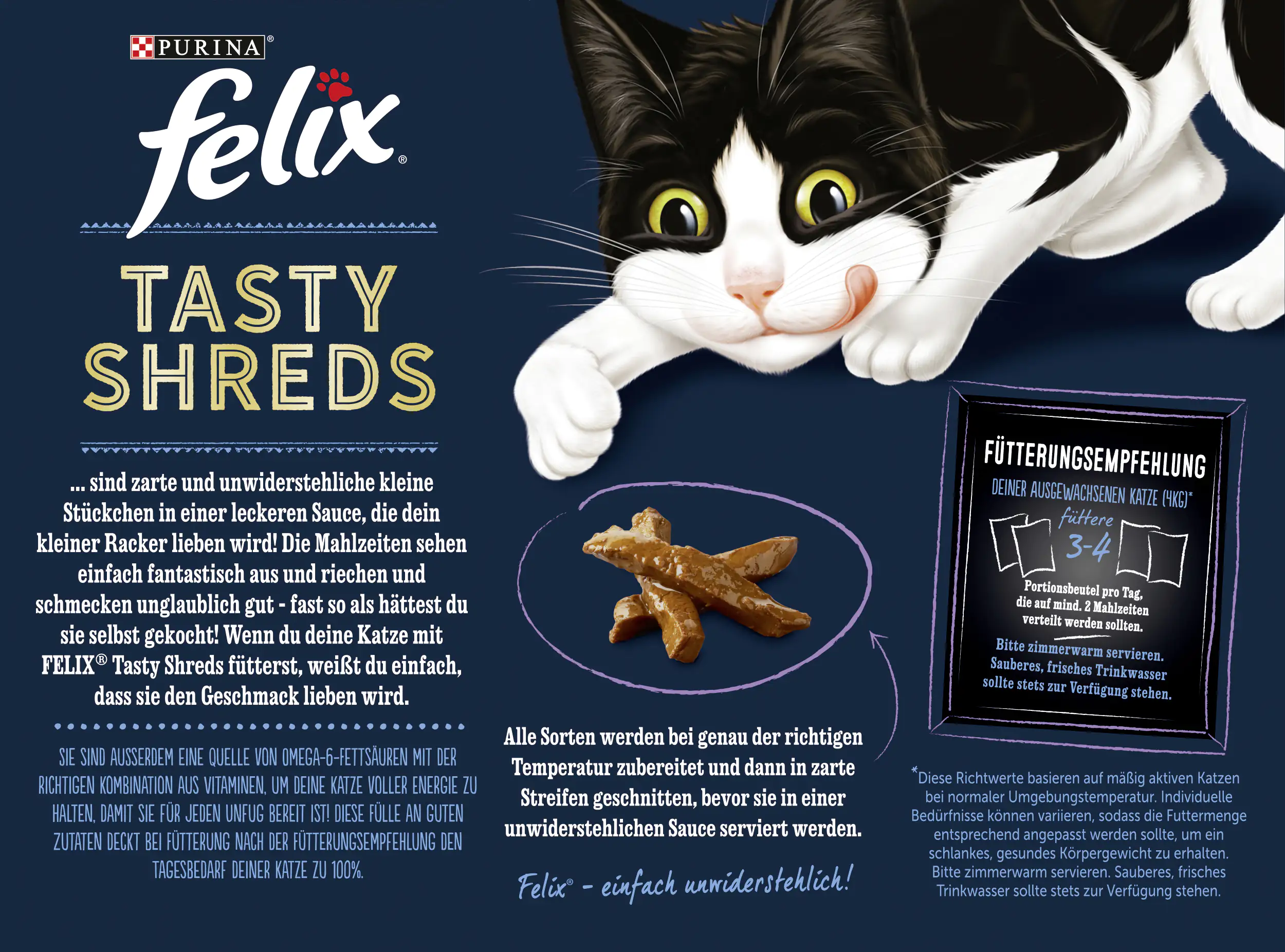 Felix Tasty Shreds Geschmacksvielfalt Mix 10 x 80 g