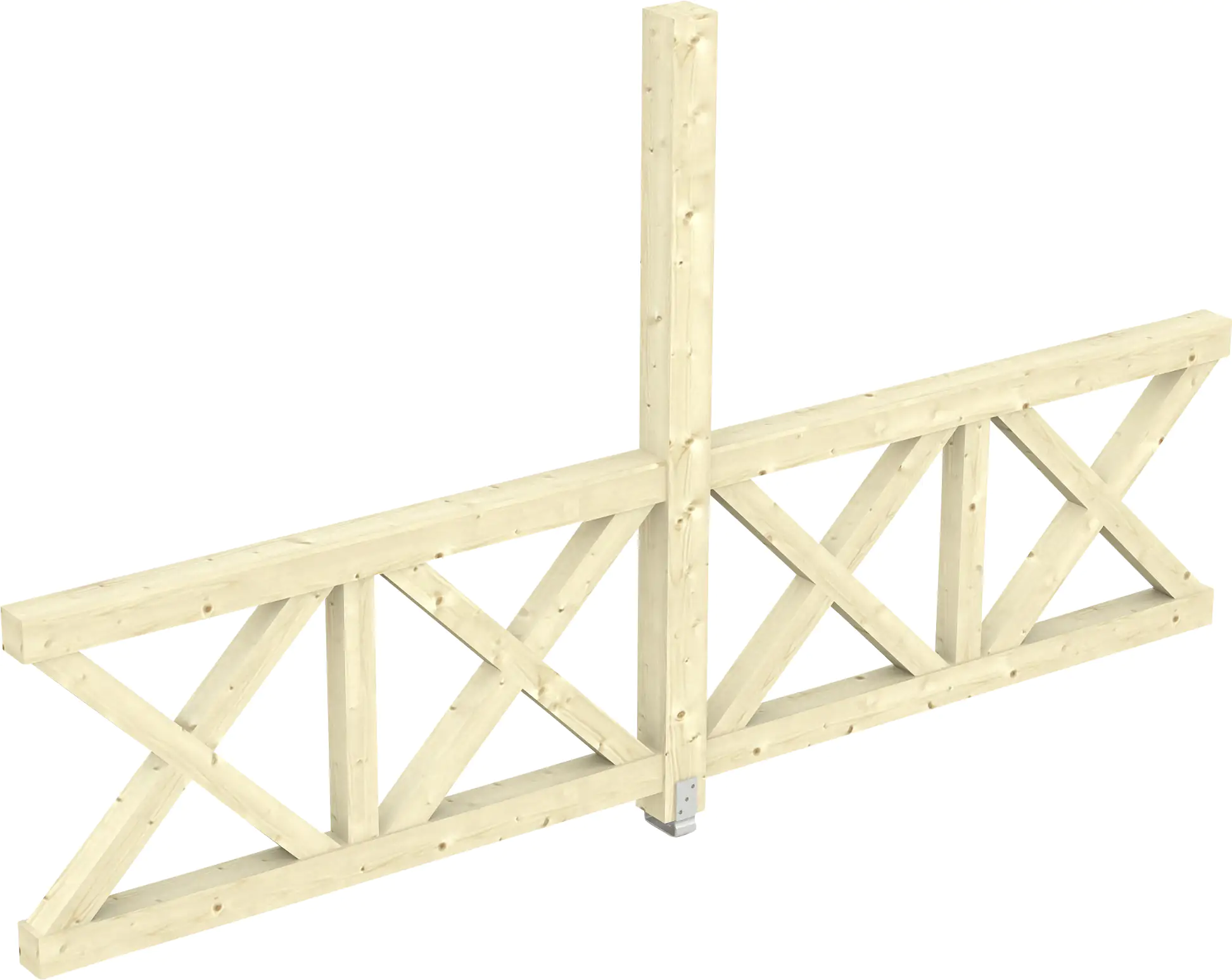 SKAN HOLZ Seitenwand Andreaskreuz (FS) 343 x 210 cm, Fichte, natur