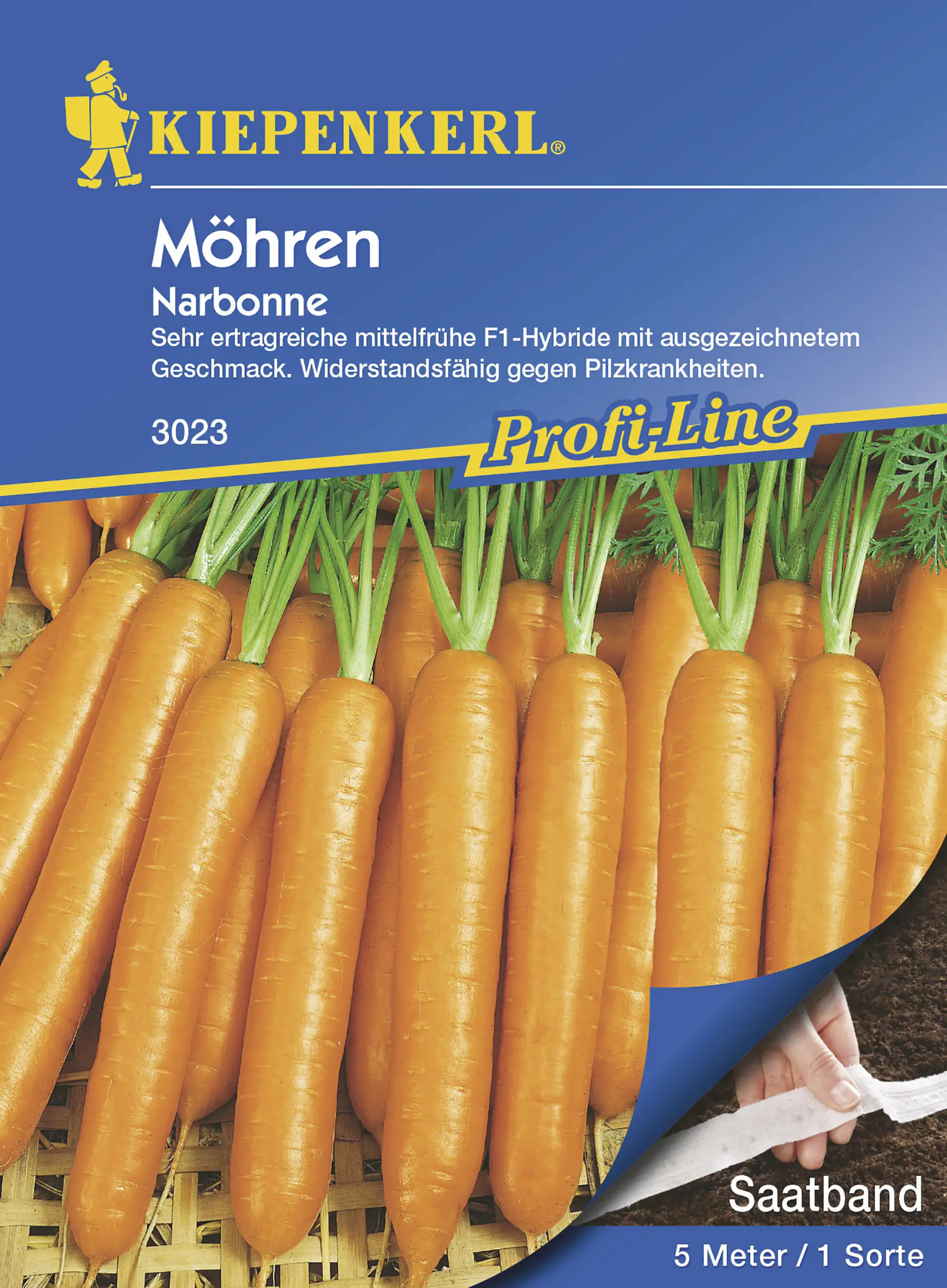Kiepenkerl Möhre Narbonne F1 Saatband Inhalt reicht für 5 lfd. Meter