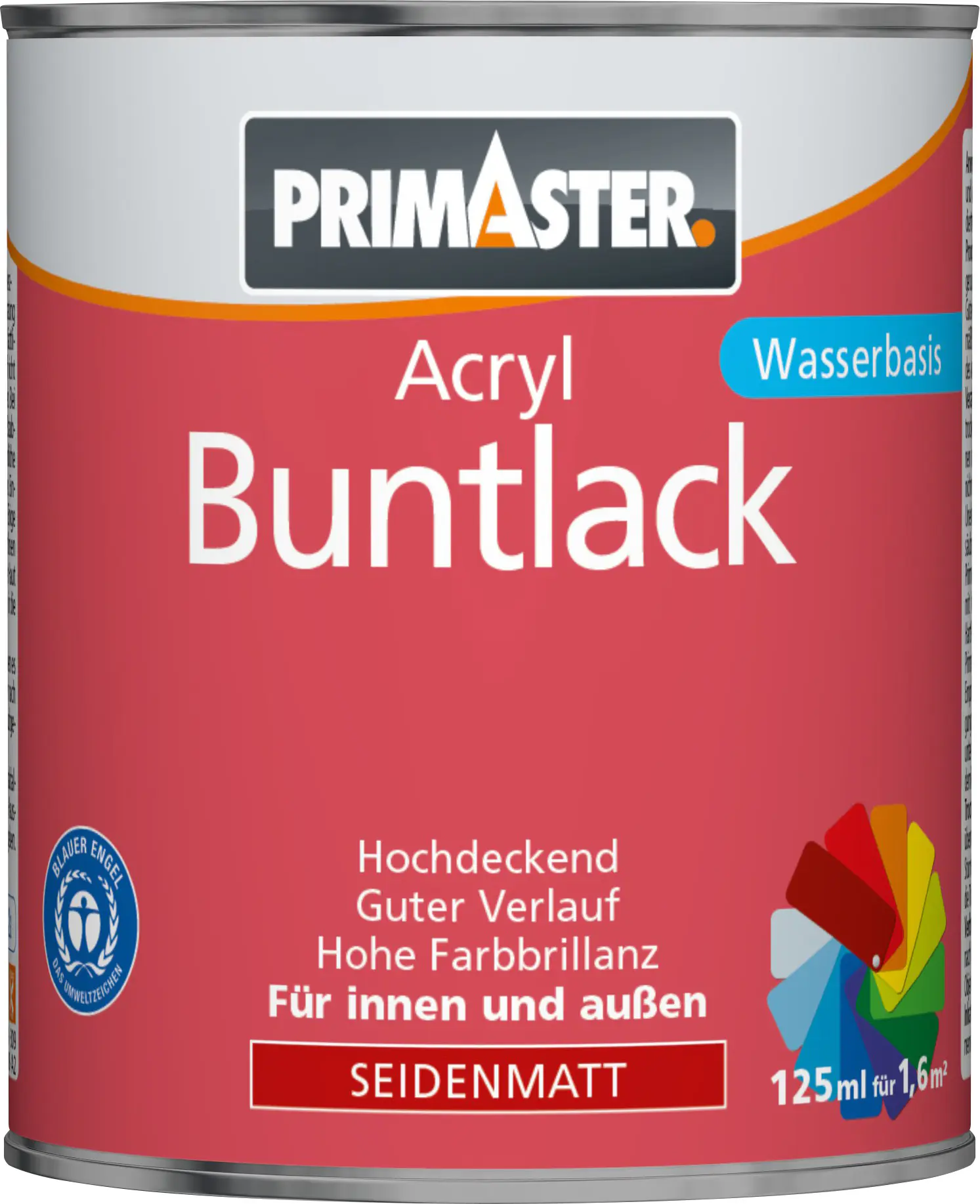 Primaster Acryl Buntlack RAL 9005 125 ml tiefschwarz seidenmatt