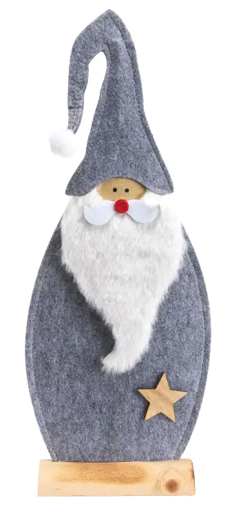 TrendLine Weihnachtsaufsteller Weihnachtsmann 47 x 22 cm grau-weiß TrendLine Weihnachtsaufsteller Weihnachtsmann 47 x 22 cm grau-weiß