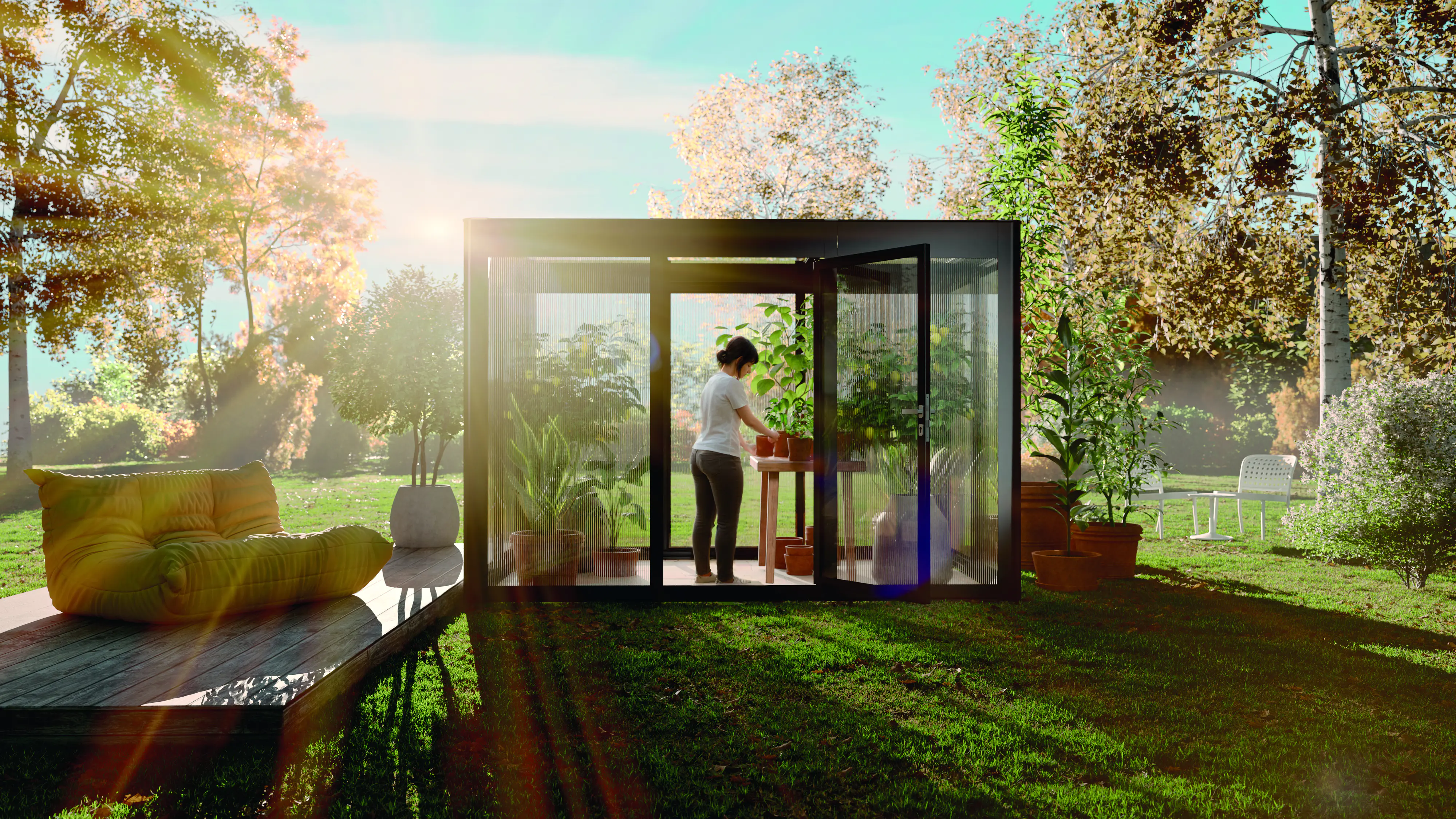 SunElements SunGarden Gartenhaus Select 3.2 338 x 233 cm anthrazit-metallic SunElements SunGarden Gartenhaus Select 3.2 338 x 233 cm anthrazit-metallic