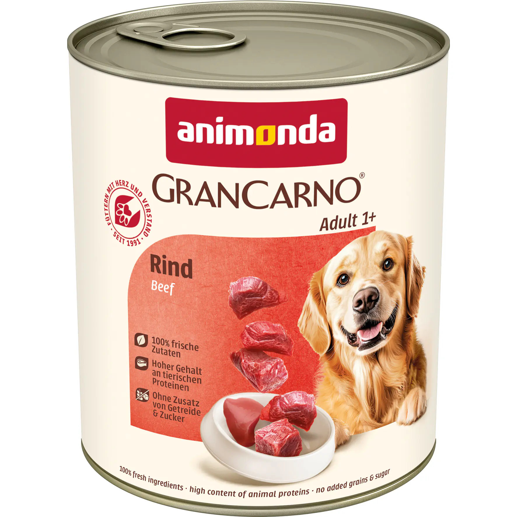 Animonda GranCarno Hundenassfutter Adult getreidefrei 800 g Rind