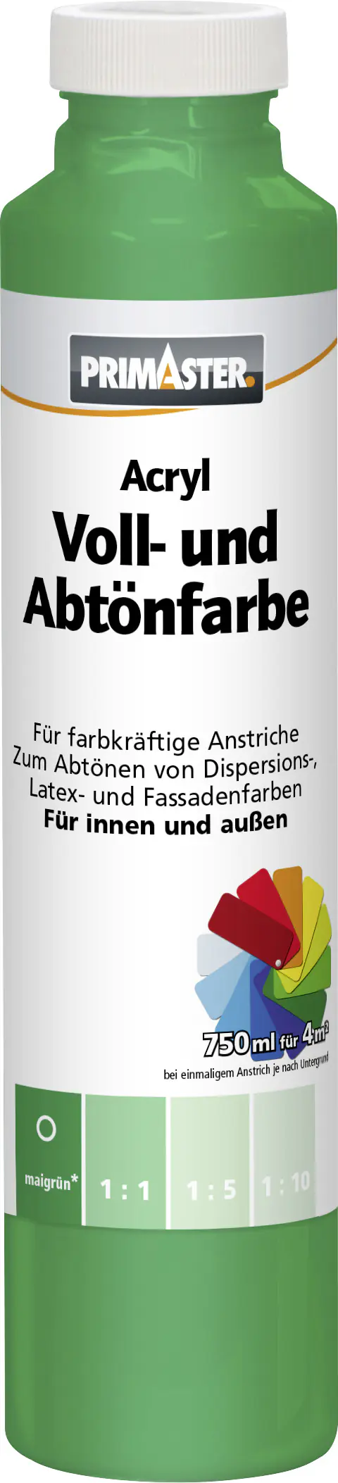 Primaster Voll- und Abtönfarbe 750 ml maigrün matt