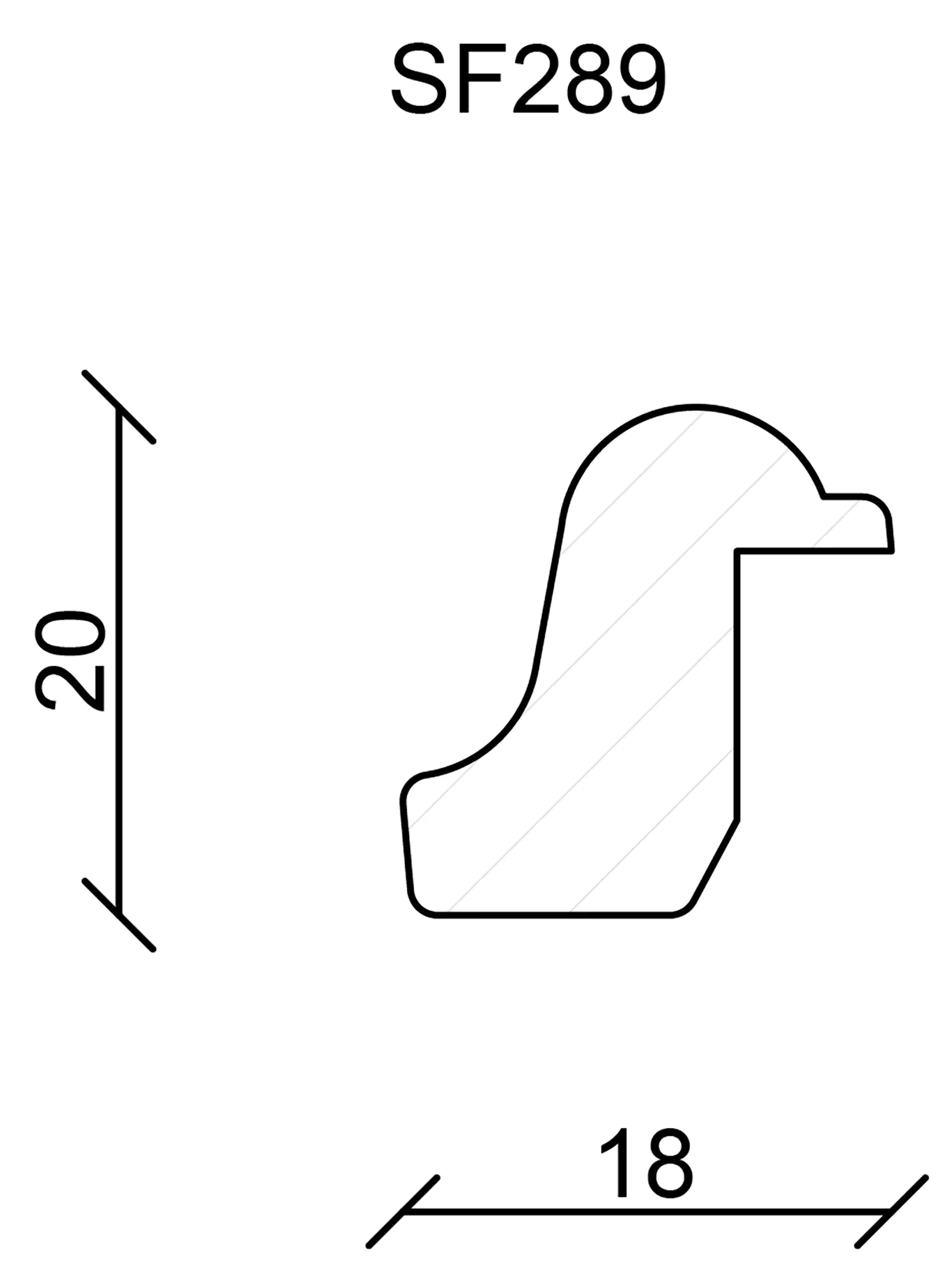 FN Neuhofer Profilleiste SF289 2400 x 18 x 20 mm Fichte/Kiefer