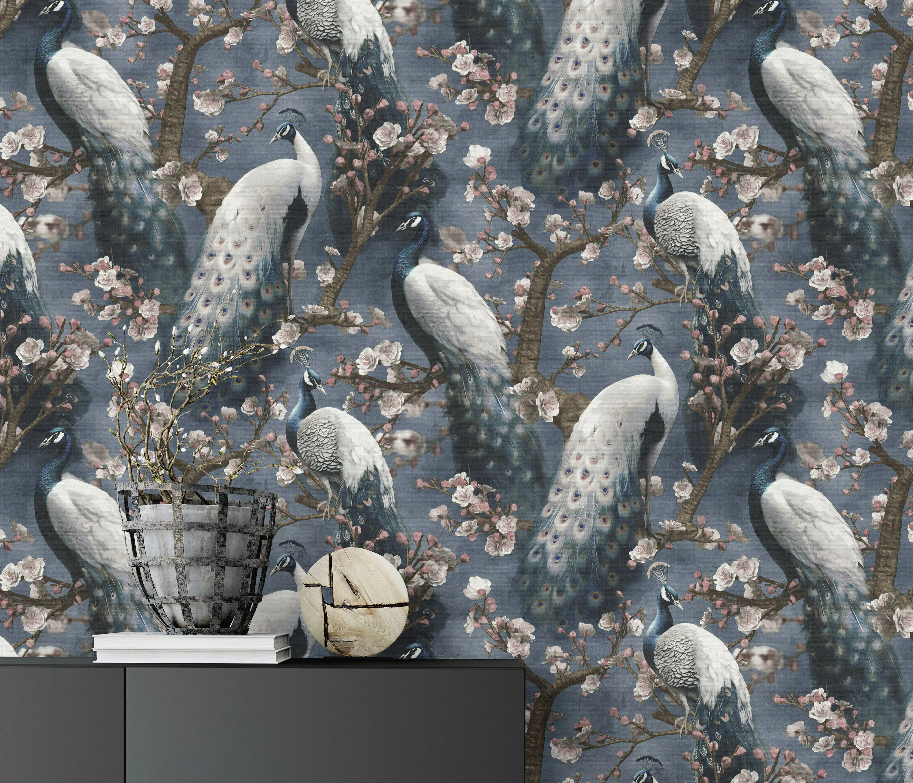 Erismann Vliestapete Floral Play of Light blau 10,05 x 0,53 m