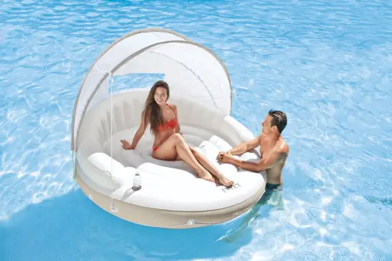 6941057452920 Intex Liege Canopy Island Ø 199 x 150 cm , weiß