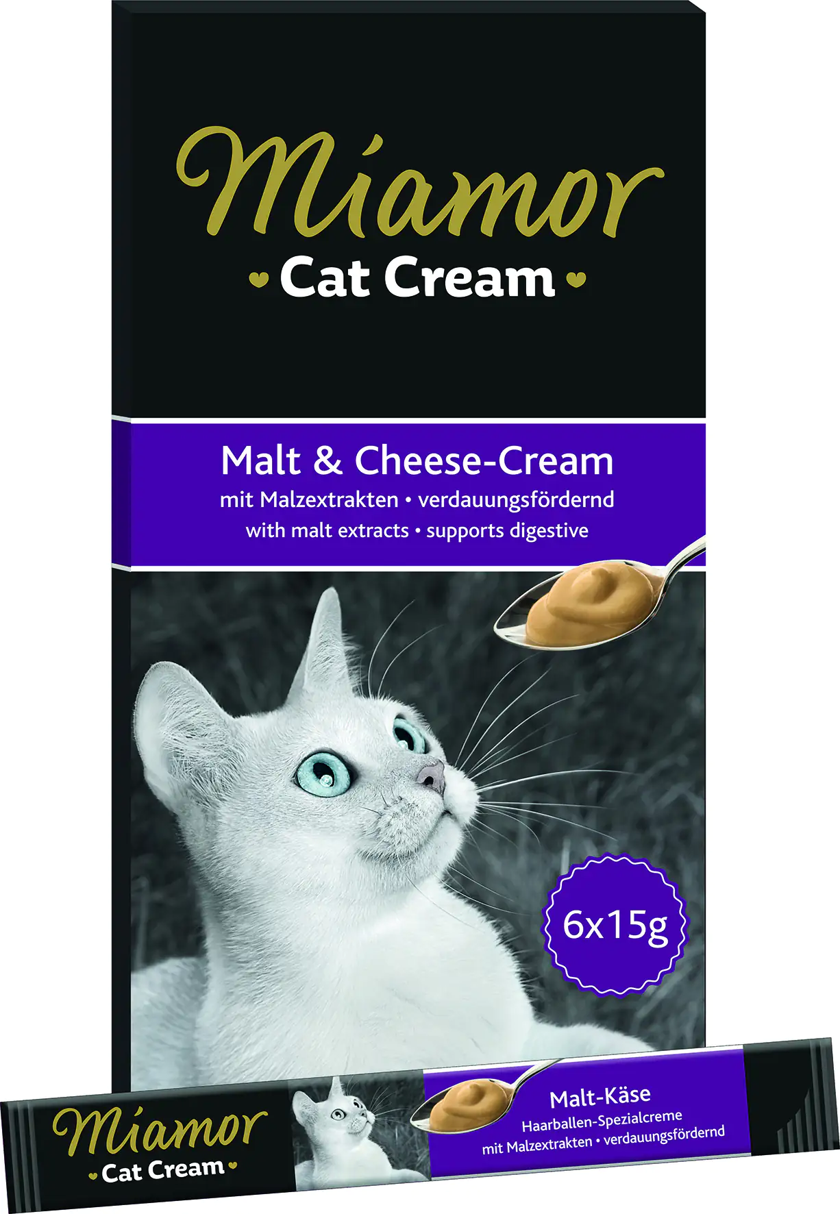 Miamor Cat Snack Malt-Cream + Käse 6x15g 6x15g