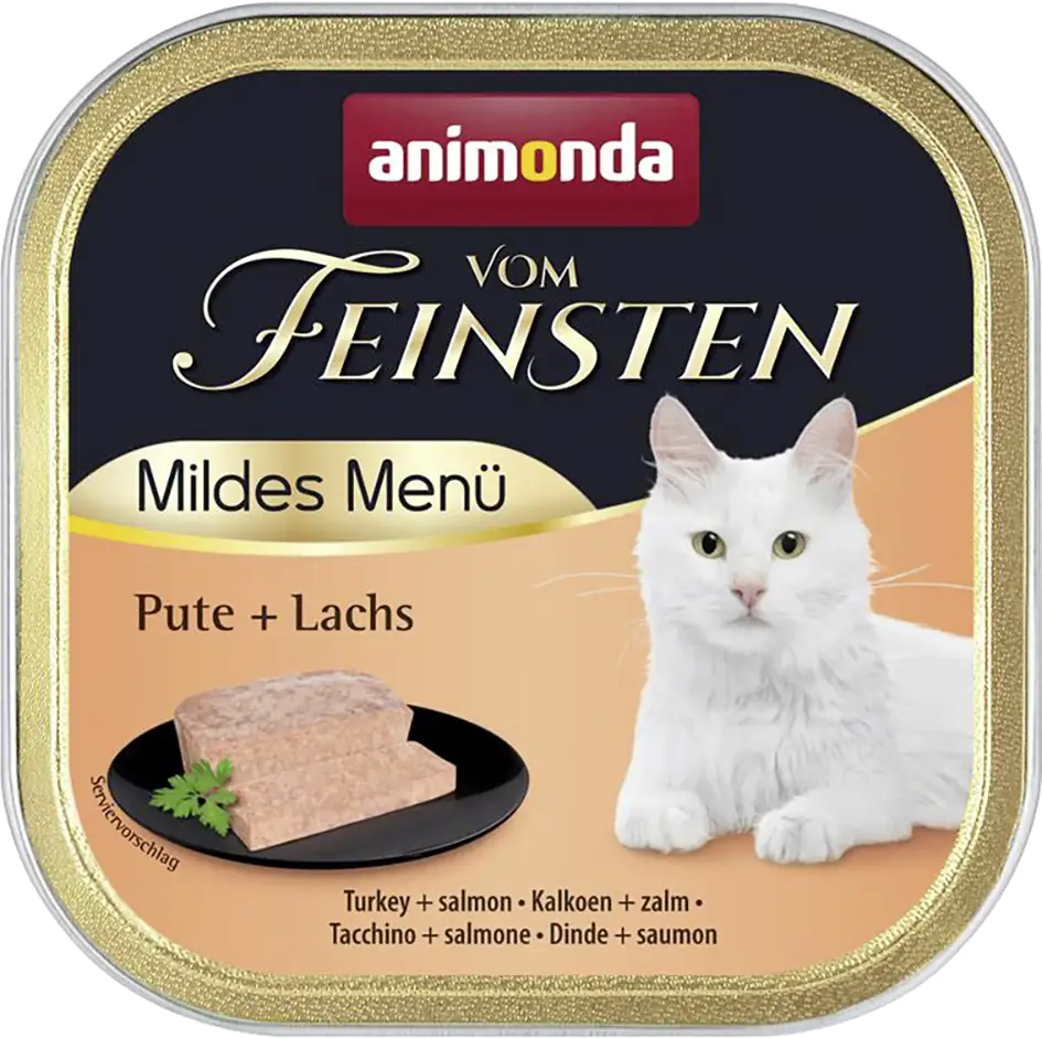 Vom Feinsten Katzennassfutter Mildes Menü Pute & Lachs, 100g