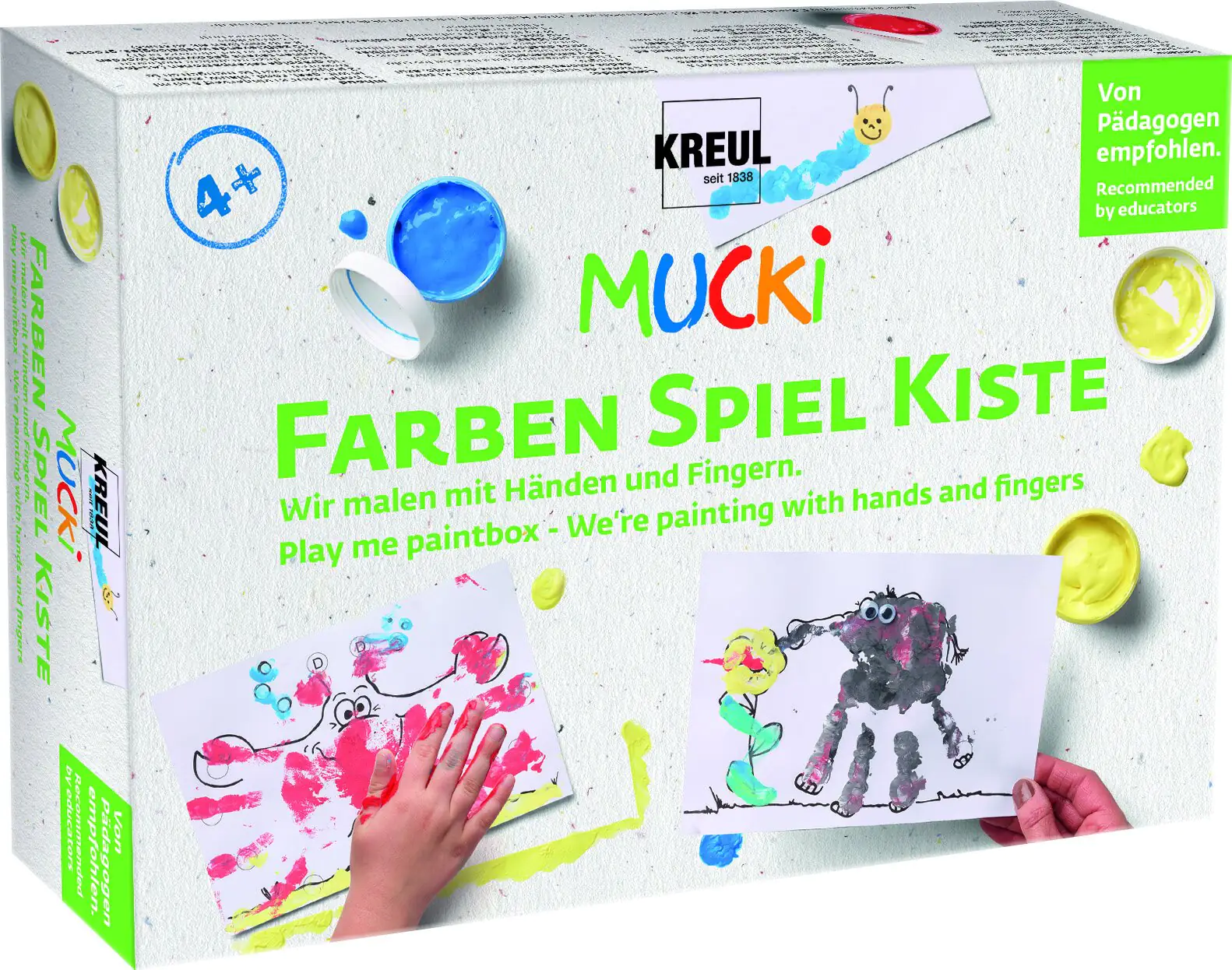 Kreul Fingerfarbe Mucki Wir malen mit Händen und Fingern 5 x 50 ml