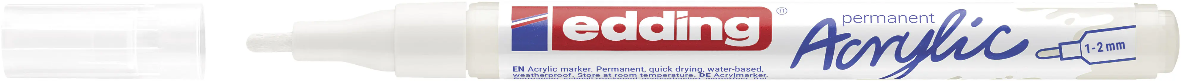 edding 5300 Acrylmarker fein verkehrsweiß 1 - 2 mm