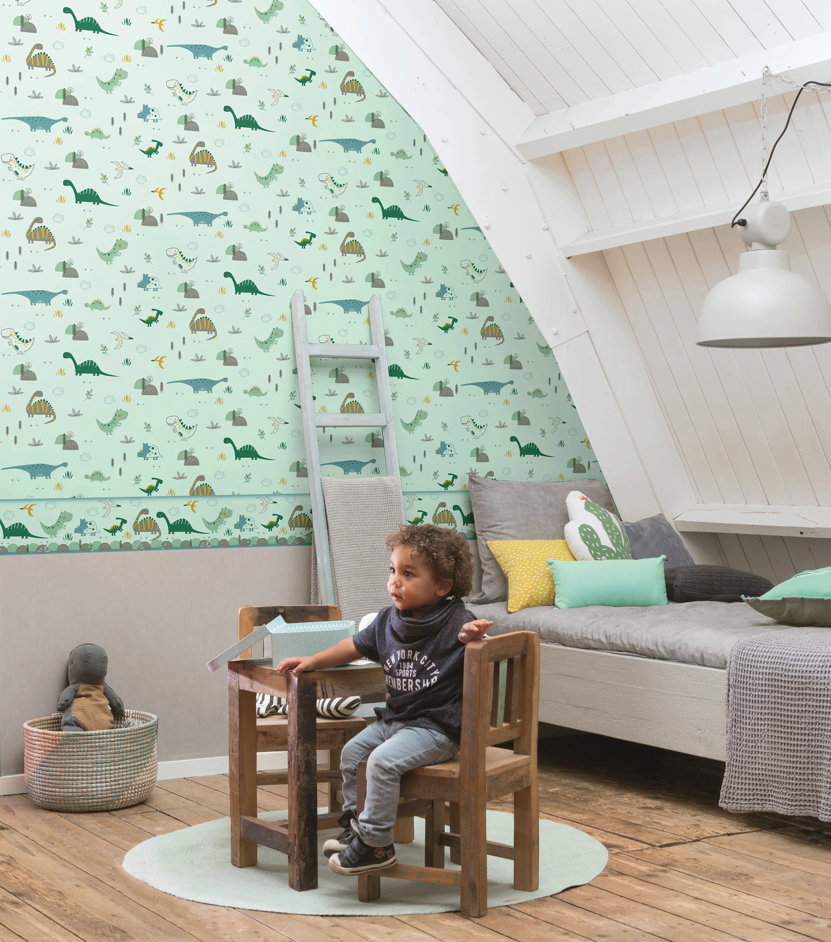 Rasch Papierborte 248852 Bambino XVIII grün 5 x 0,17 m