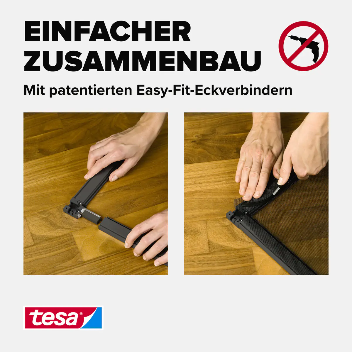 tesa Fliegengitter-Fenster Comfort im Alurahmen 120 x 150 cm anthrazit