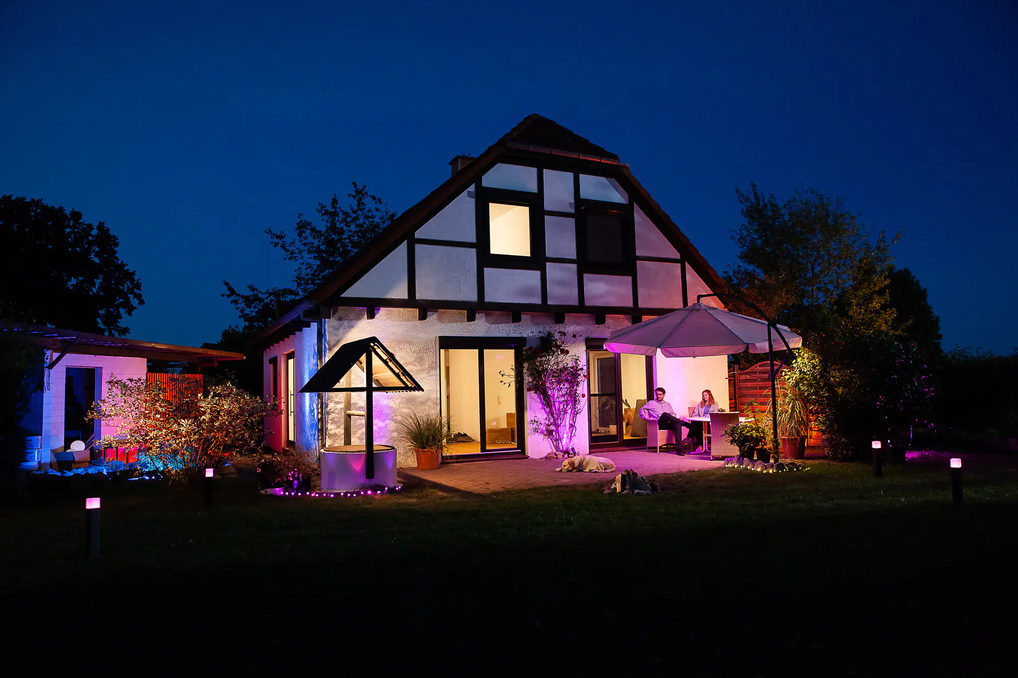 Ledvance LED Außen-Wandleuchte Smart+ WiFi Cube dunkelgrau