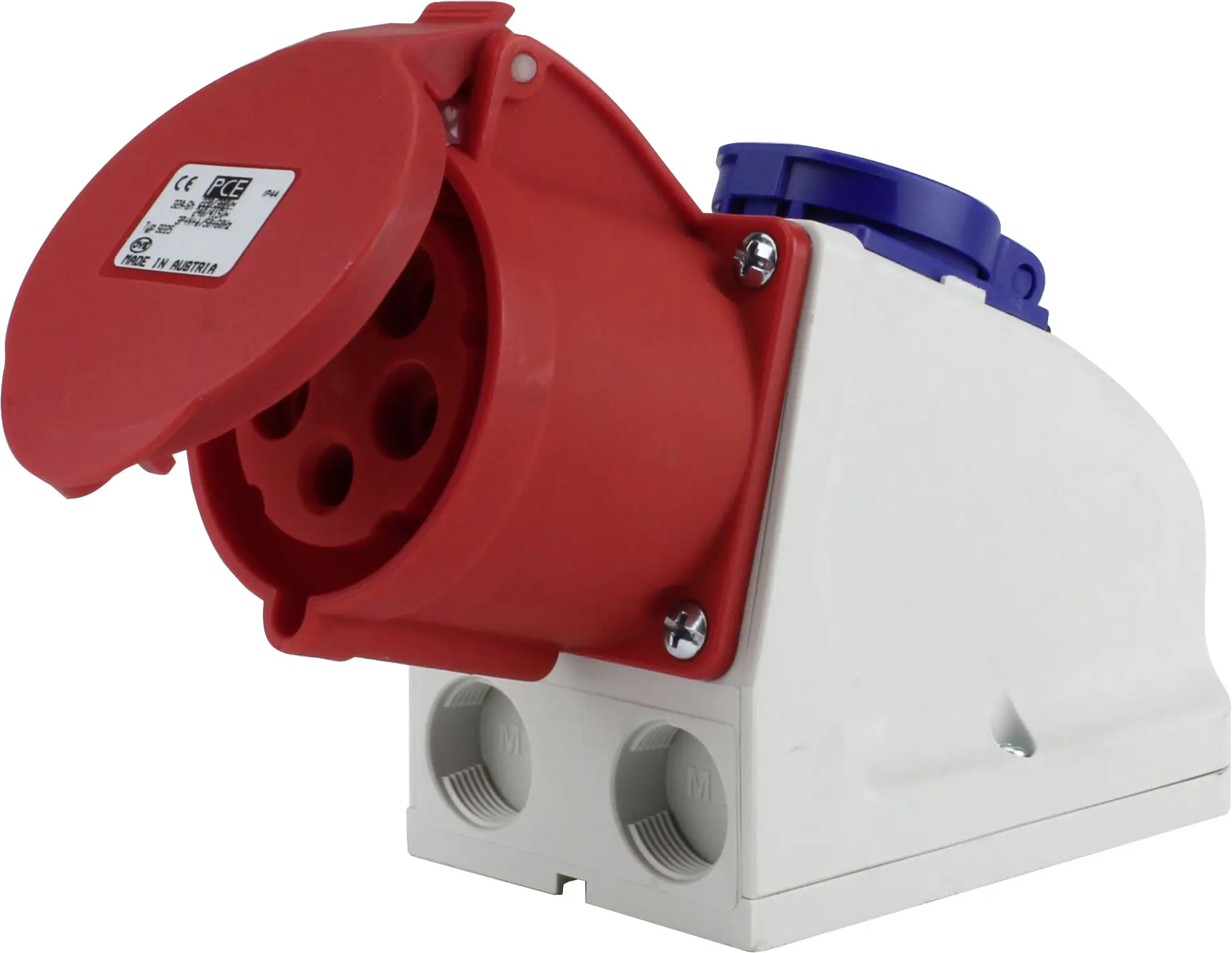PCE CEE-Kombi-Wandsteckdose 1xSchutzkontakt 1xCEE 32A rot PCE CEE-Kombi-Wandsteckdose 1xSchutzkontakt 1xCEE 32A rot