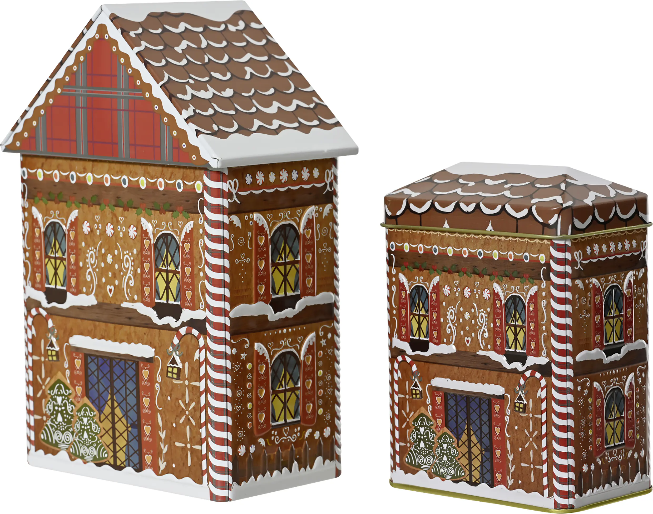 Decoris Aufbewahrungsbox aus Zinn 13,5 x 8,5 x 21,5 cm bunt