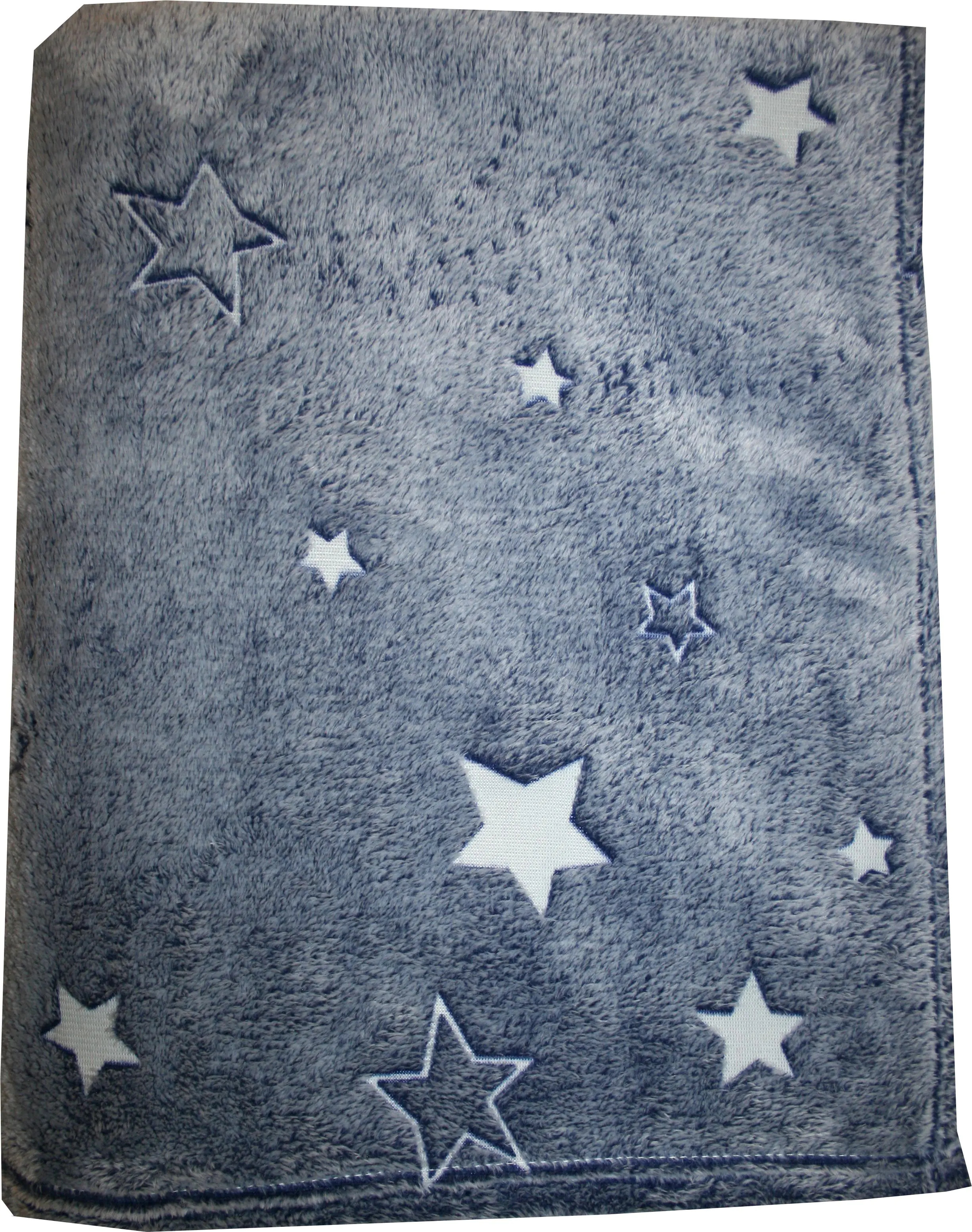 Casa Colori Flanell Fleece Decke mit Sternen