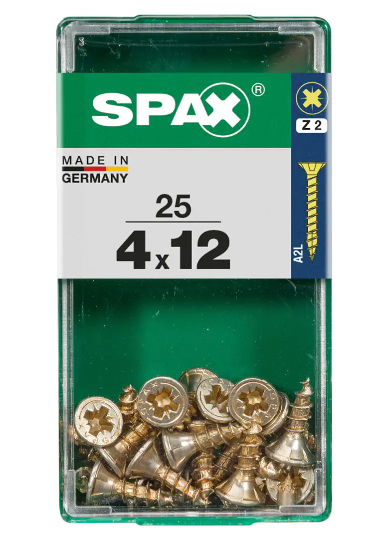 Spax Universalschrauben 4.0 x 12 mm PZ 2 - 25 Stk.