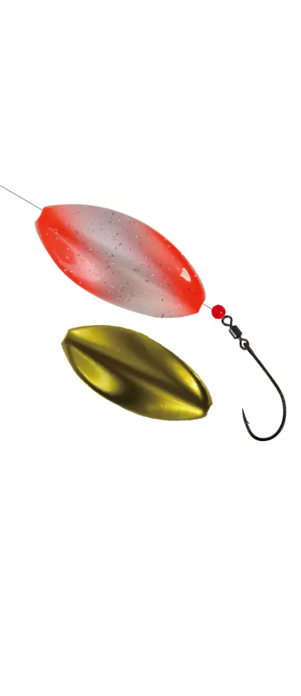 Paladin Angelköder Rotor Trout Tracker 4,4 g UV weiß/orange/gold