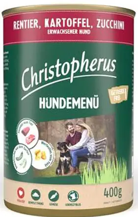 Christopherus Hundefutter Rentier Kartoffel & Zucchini 400 g Christopherus Hundefutter Rentier Kartoffel & Zucchini 400 g